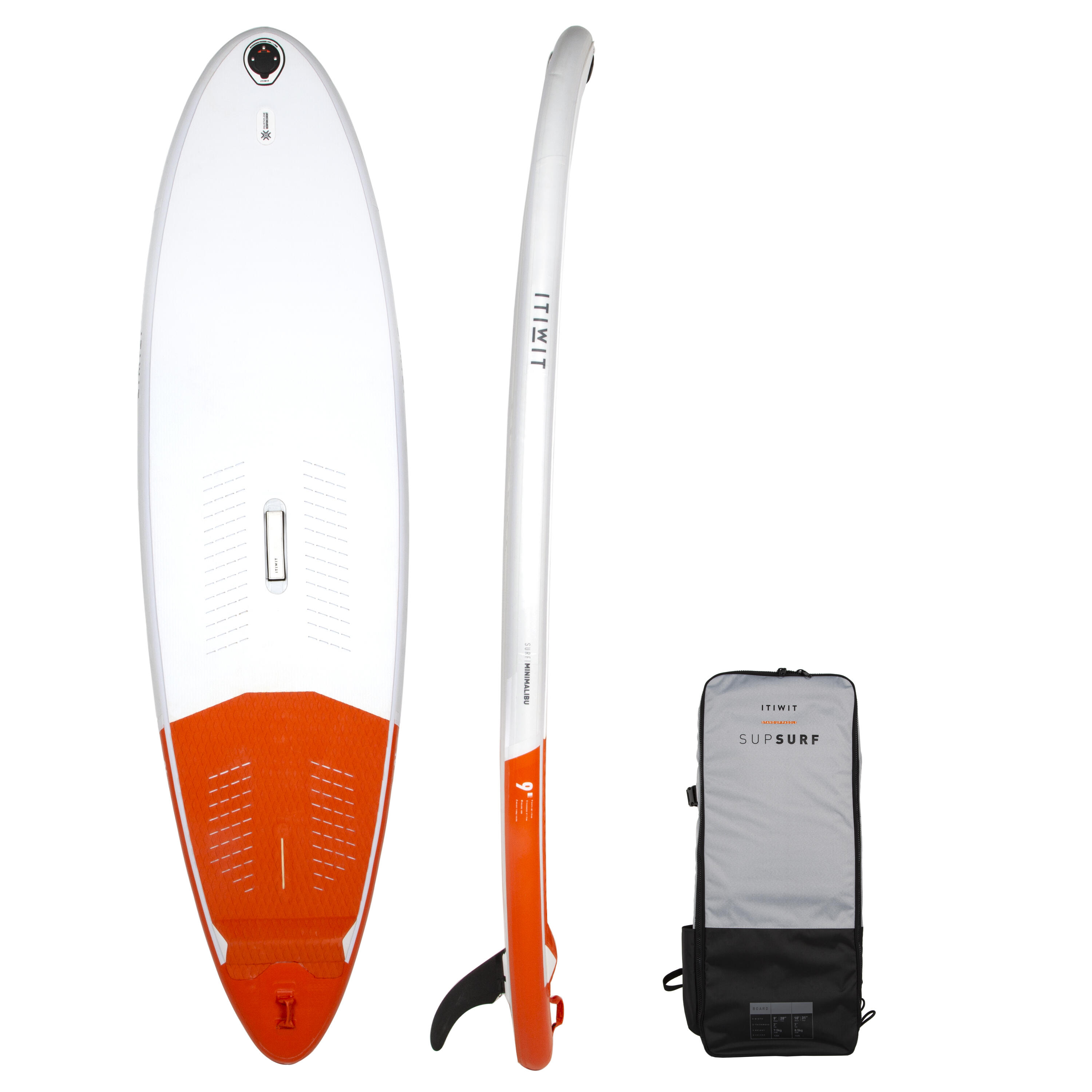 ITIWIT SUP-Board aufblasbar Stand Up Paddle Surfen 9 ft 120 l - Minimalibu 500