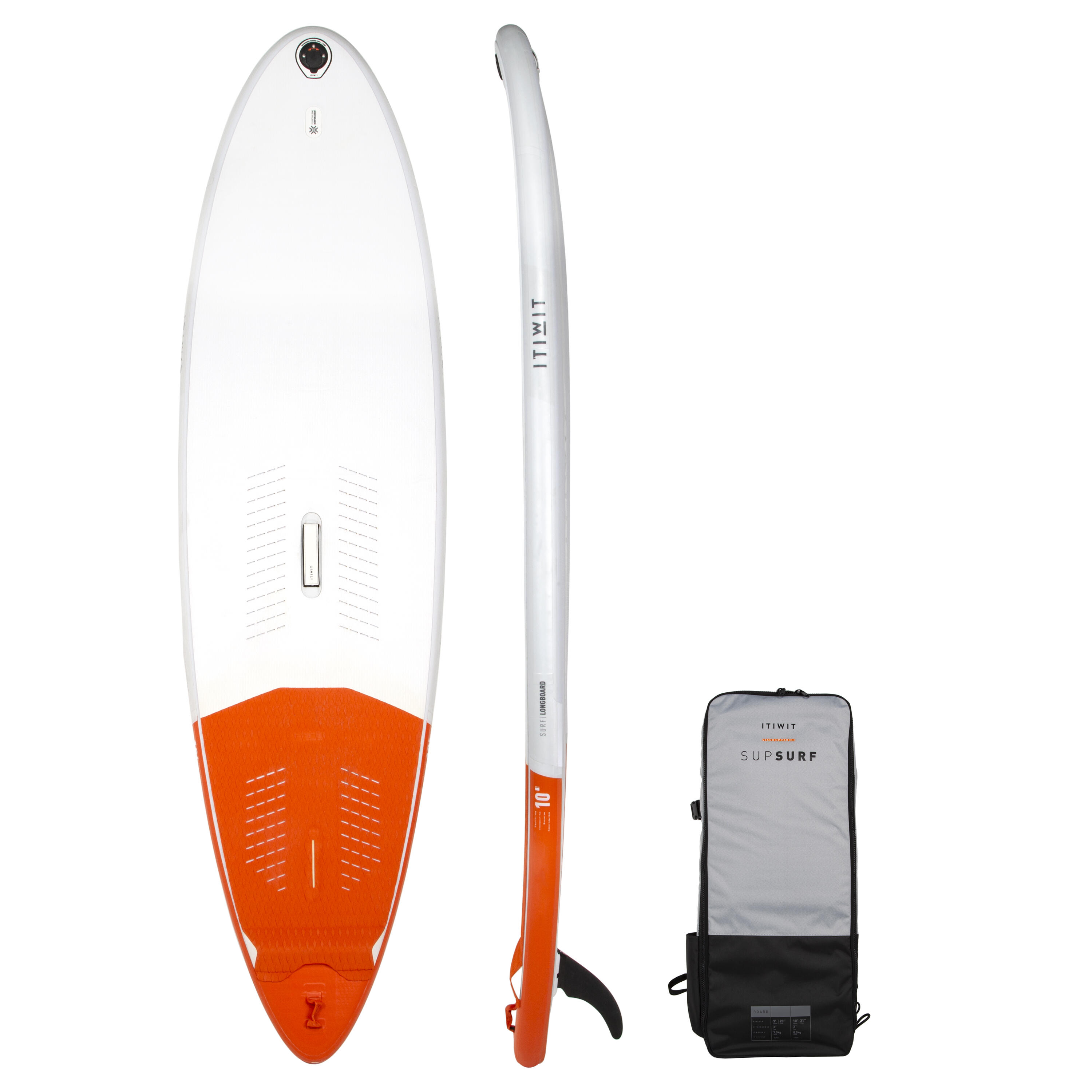 ITIWIT SUP-Board aufblasbar Stand Up Paddle Surfen - Longboard 500 / 10 ft - 140 l