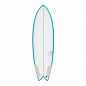Preview: Surfboard TORQ TEC Twin Fish 5.10 Rail Türkis