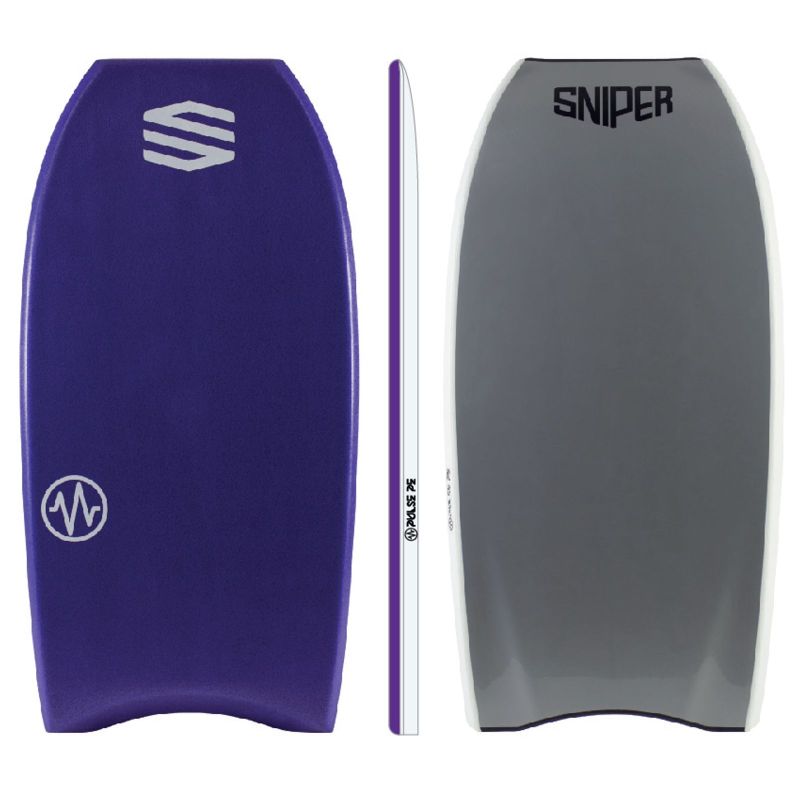 SNIPER Bodyboard Cortex PE Flex Schwarz Gelb 41