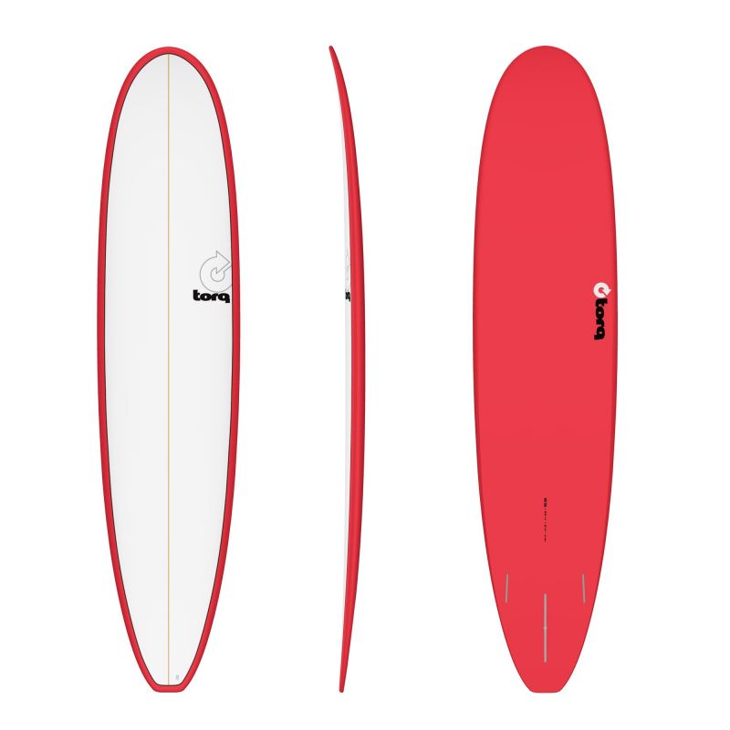 Surfboard TORQ Epoxy TET 8.6 Longboard Red Pinline