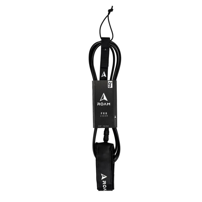 ROAM Surfboard Leash PRO 9.0 Schwarz
