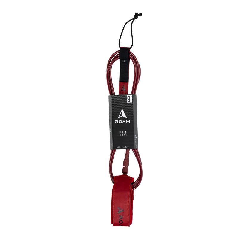 ROAM Surfboard Leash PRO 9.0 Dunkelrot