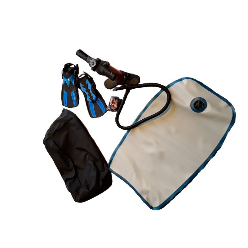 Bodyboard Element Set Dropstitch aufblasbar mit Leash, Flossen und Tasche