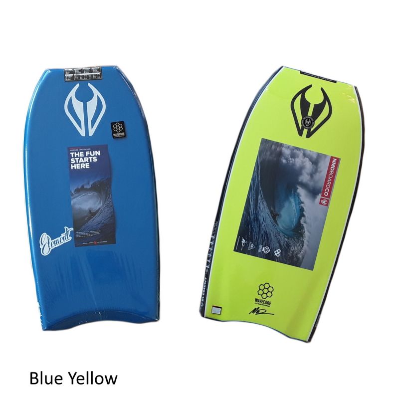 Bodyboard Blue Yellow PE mit Stringer