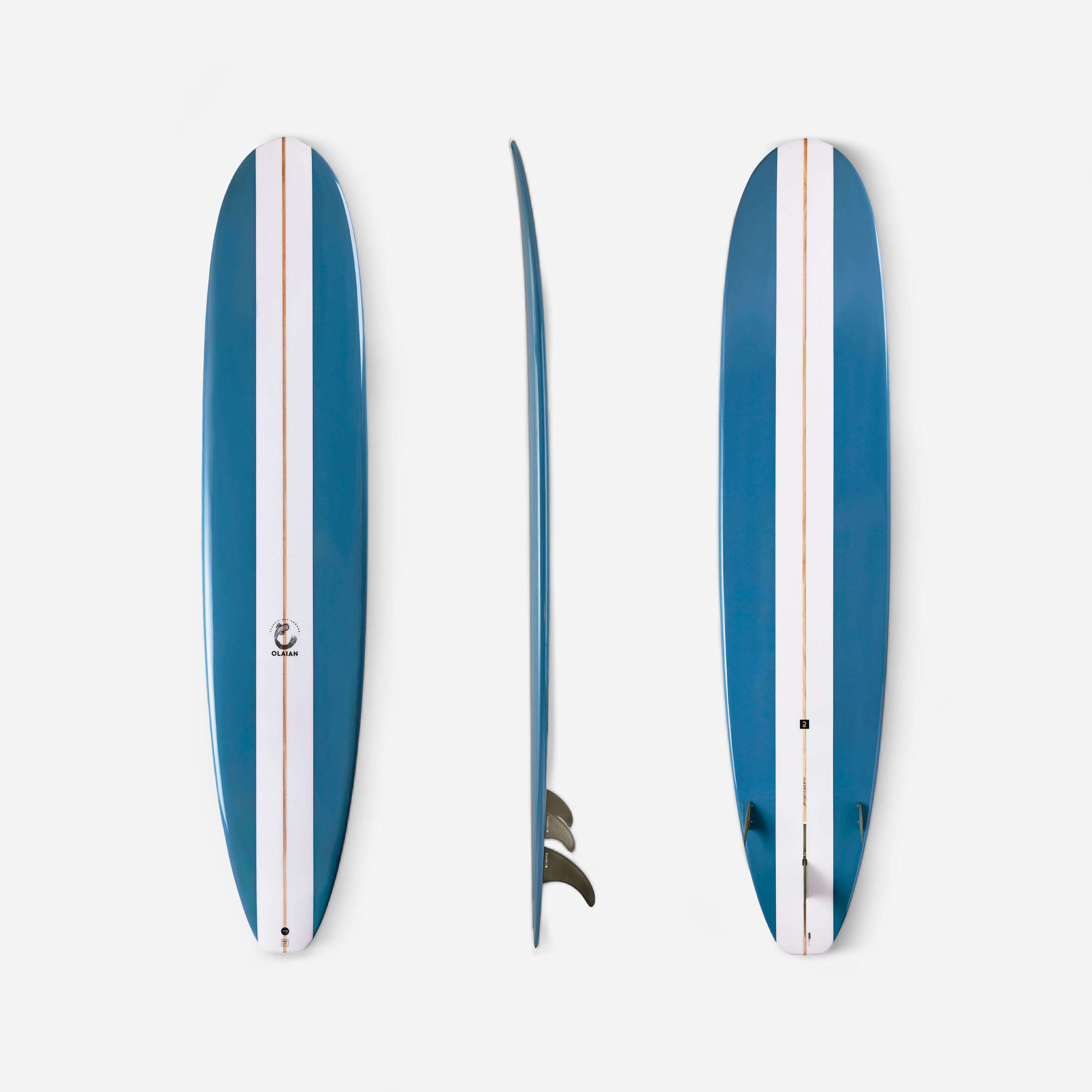 OLAIAN Longboard Surfen 9' 67?L - 900 inkl. 2+1 Zentralfinne 8 Zoll No Size