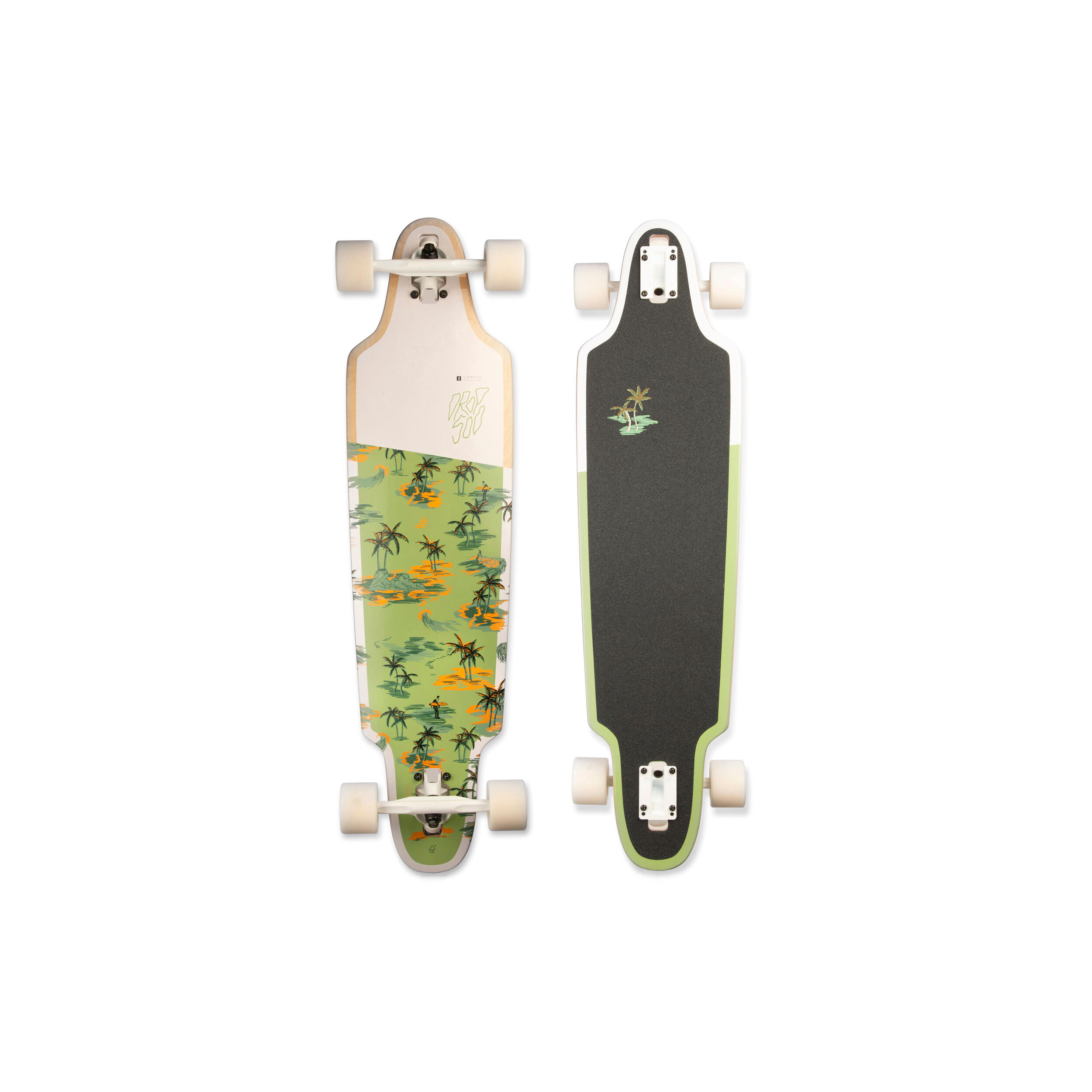 Decathlon Longboard Drop 500 180mm Palm Trees No Size