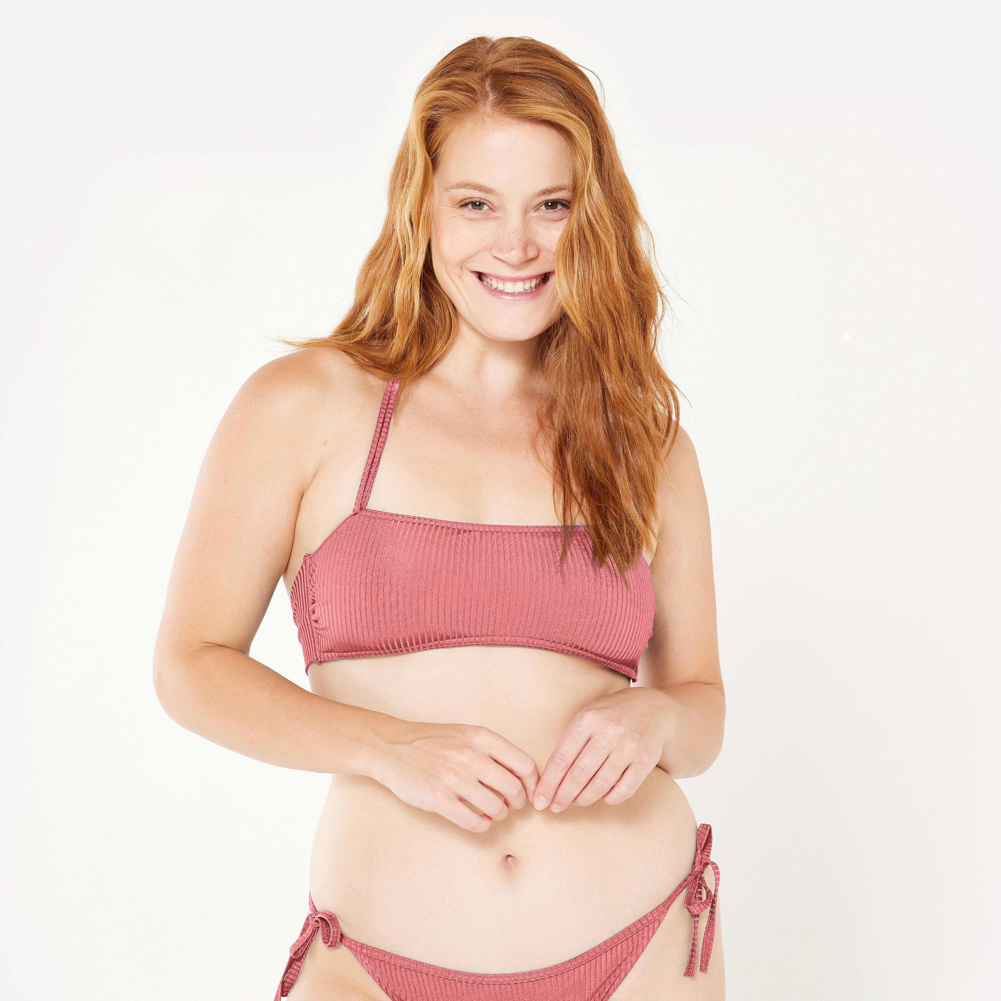 OLAIAN Bikini-Oberteil Bandeau Laura mit herausnehmbaren Formschalen rosa 80D