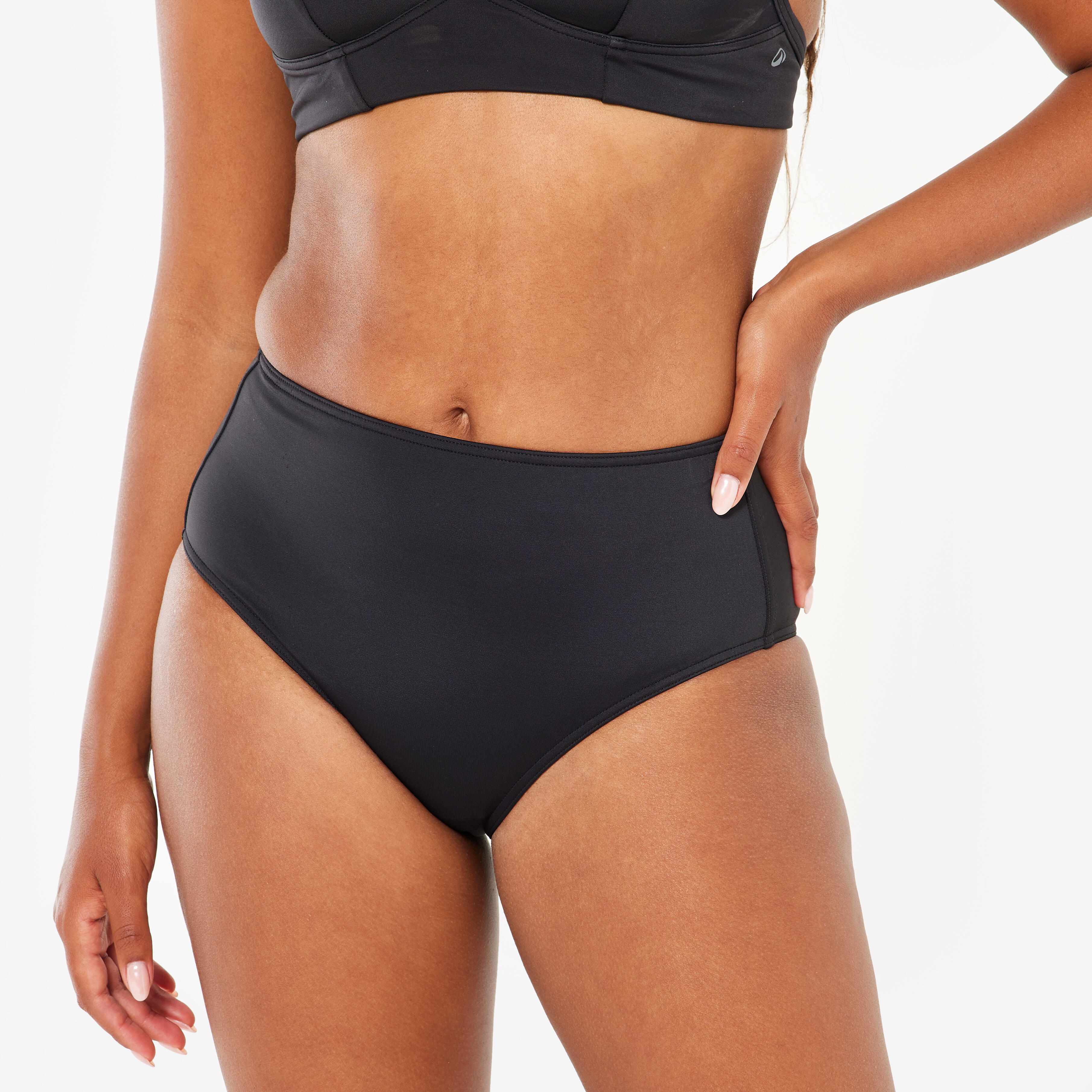OLAIAN Bikini-Hose Romi hoher Taillenbund Surfen Damen schwarz DE 40 / FR 42