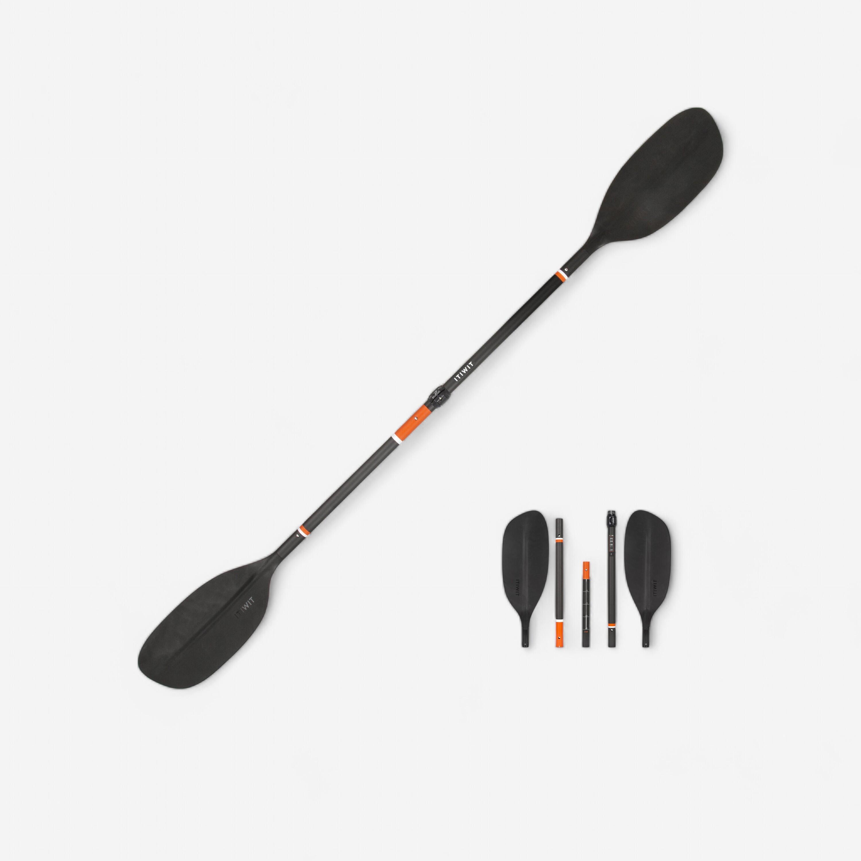 ITIWIT Paddel Kajak/Packraft Carbon/Kunststoff zerlegbar/verstellbar 5-tlg. 195-215?cm No Size