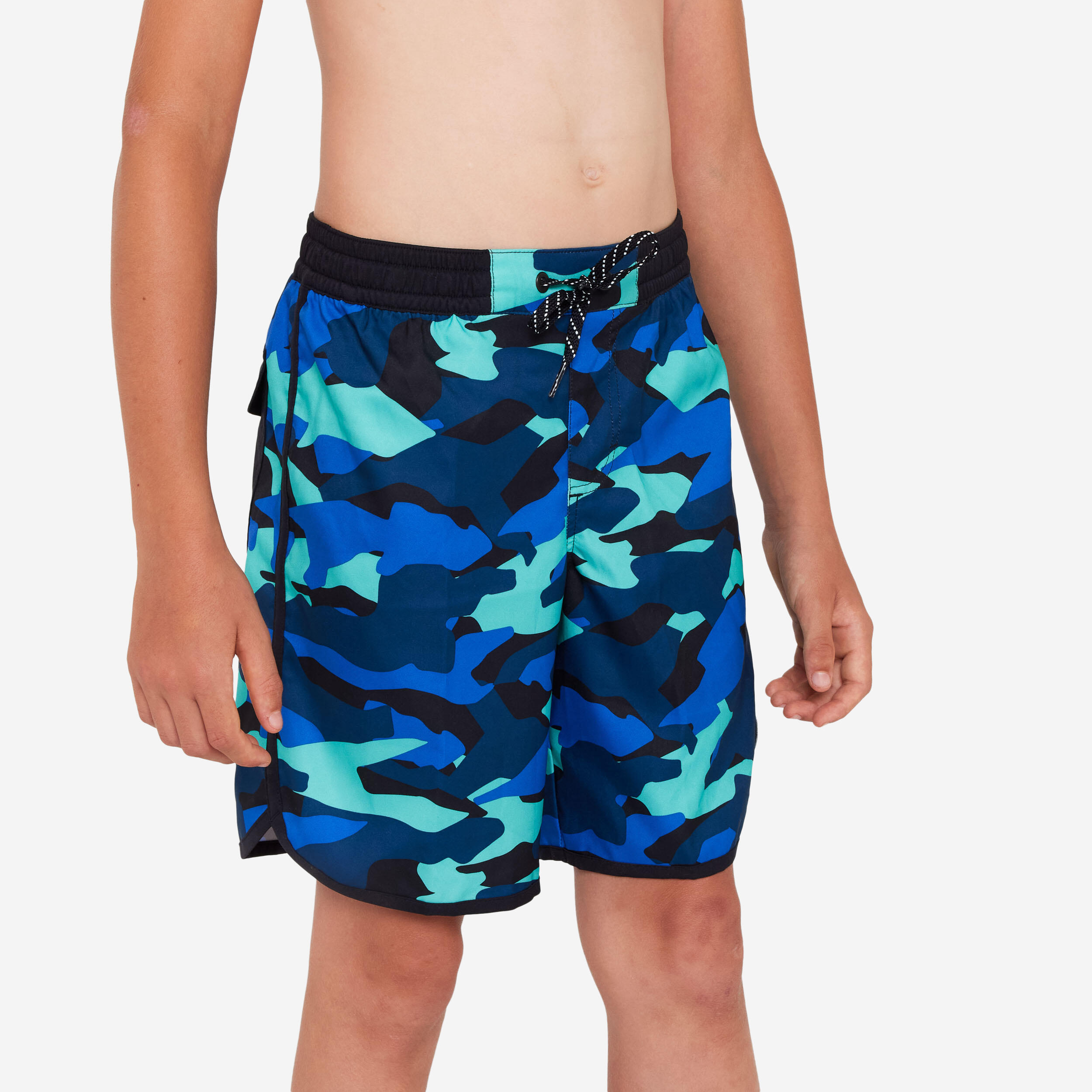 OLAIAN Boardshorts Jungen 500 Camo blau 151-160cm 12-13J