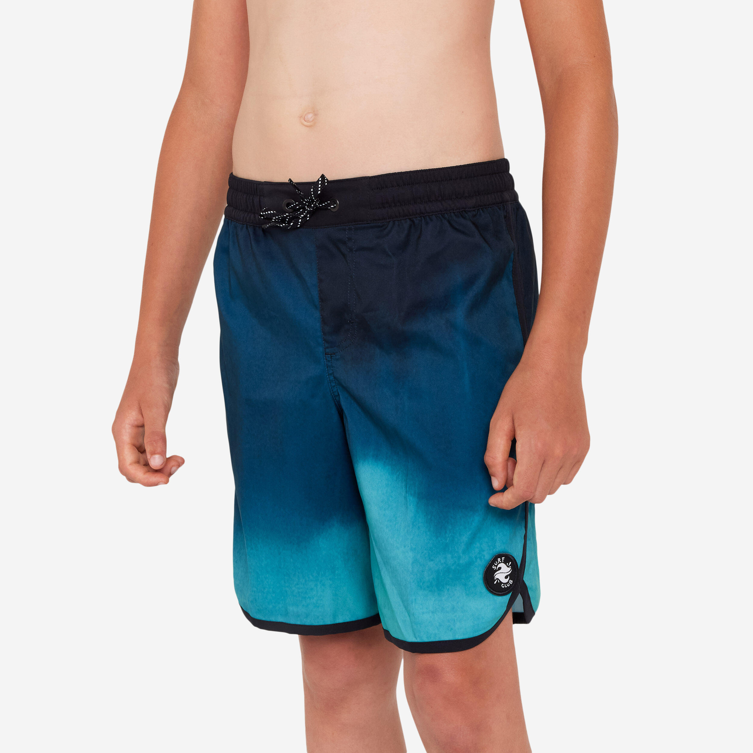OLAIAN Boardshorts 500 blau/schwarz 131-140cm 8-9J