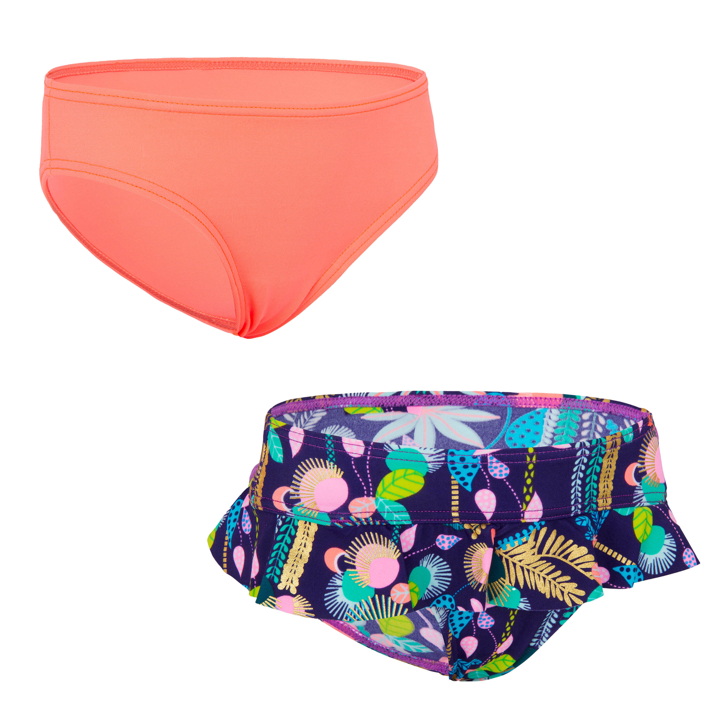 OLAIAN Bikini-Hose Bottom Madi LG100 M?dchen 2 St?ck koralle 113-122cm 5-6J