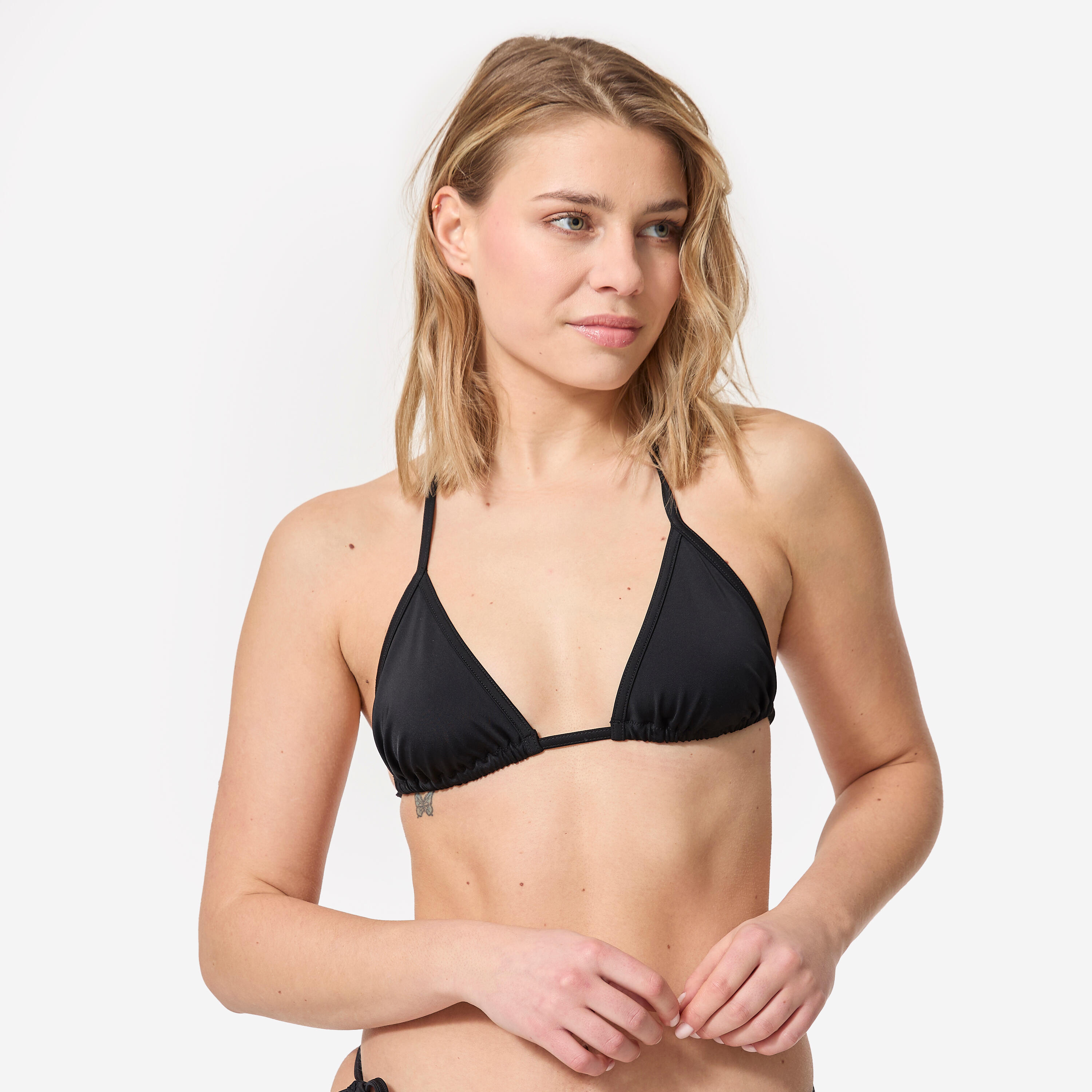 OLAIAN Bikini-Oberteil Damen Triangel Mae verschiebbar schwarz DE 36 / FR 38