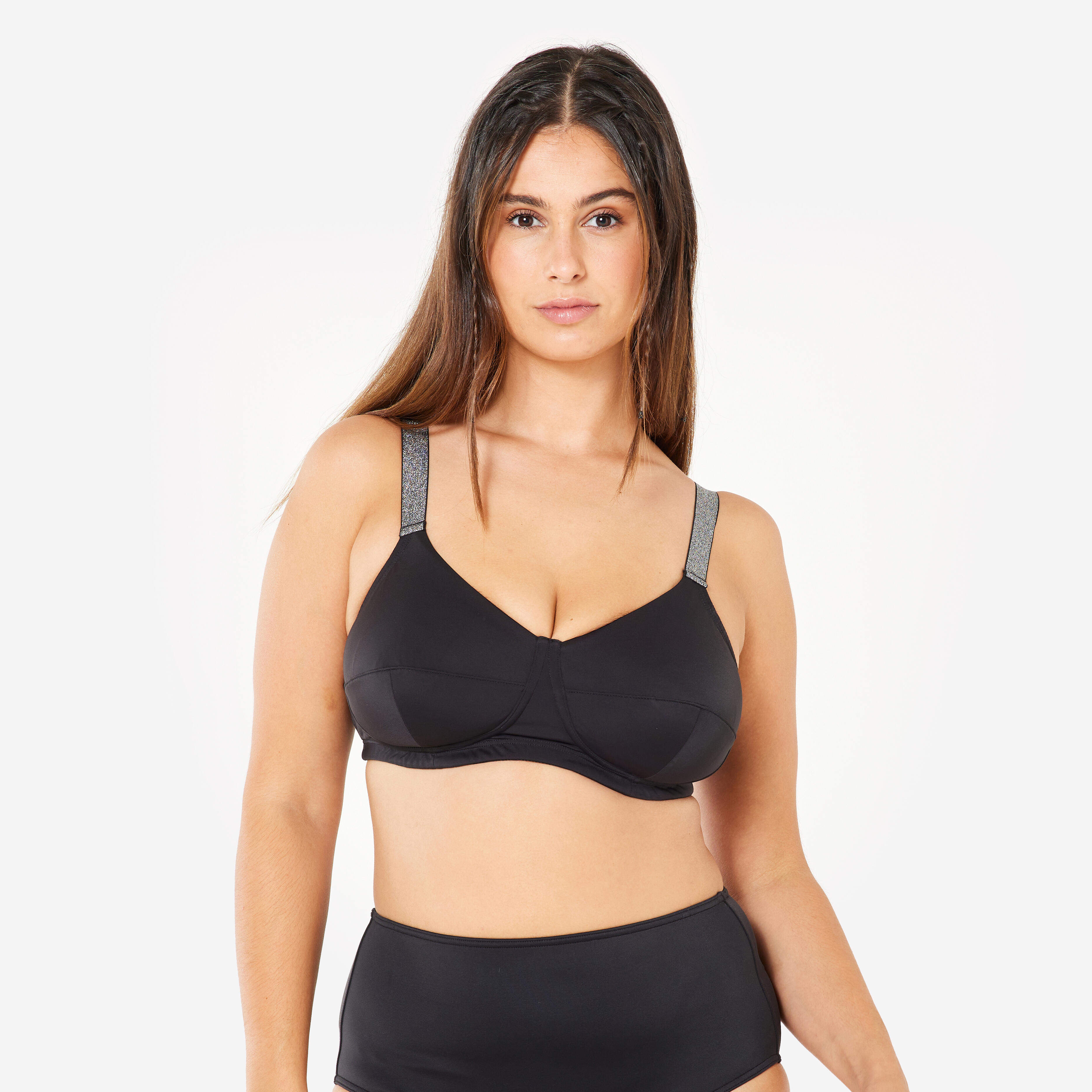 OLAIAN Bikini-Oberteil Surfen Balconnet Astrid schwarz mit hochkomfortablem Textilb?gel 90F