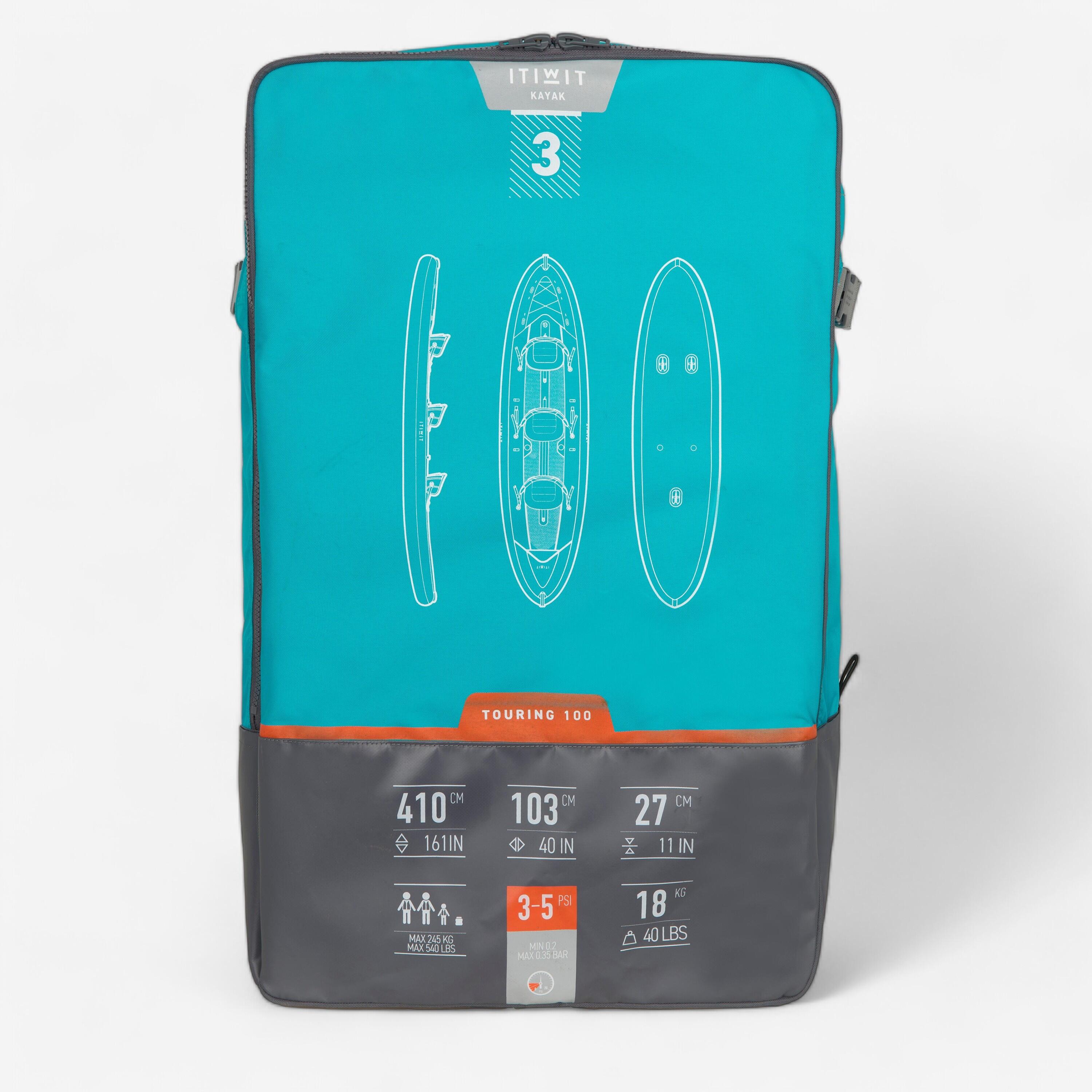 ITIWIT Transport Rucksack f?r Schlauchkajak - X100 3-Sitzer No Size