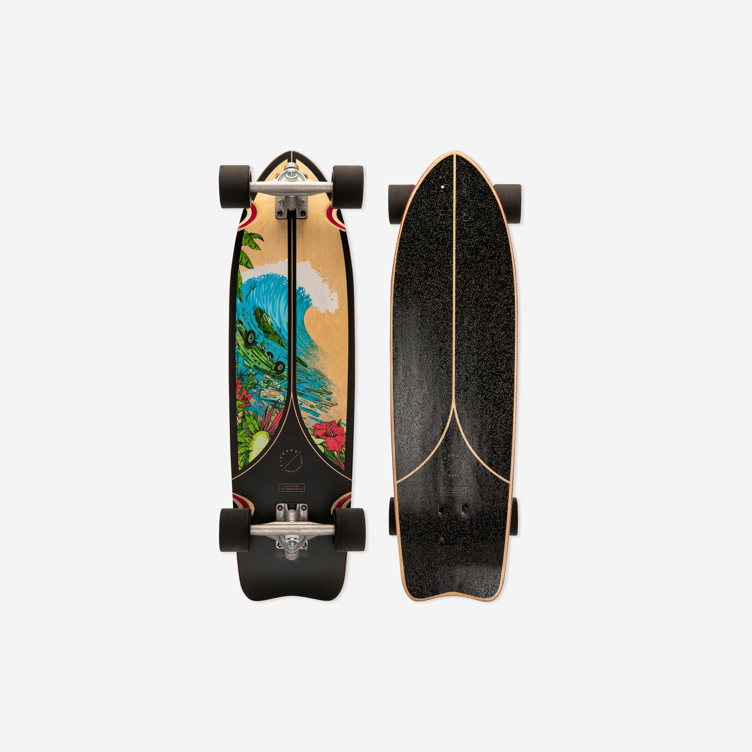 Decathlon Longboard Fish 500 schwarz No Size