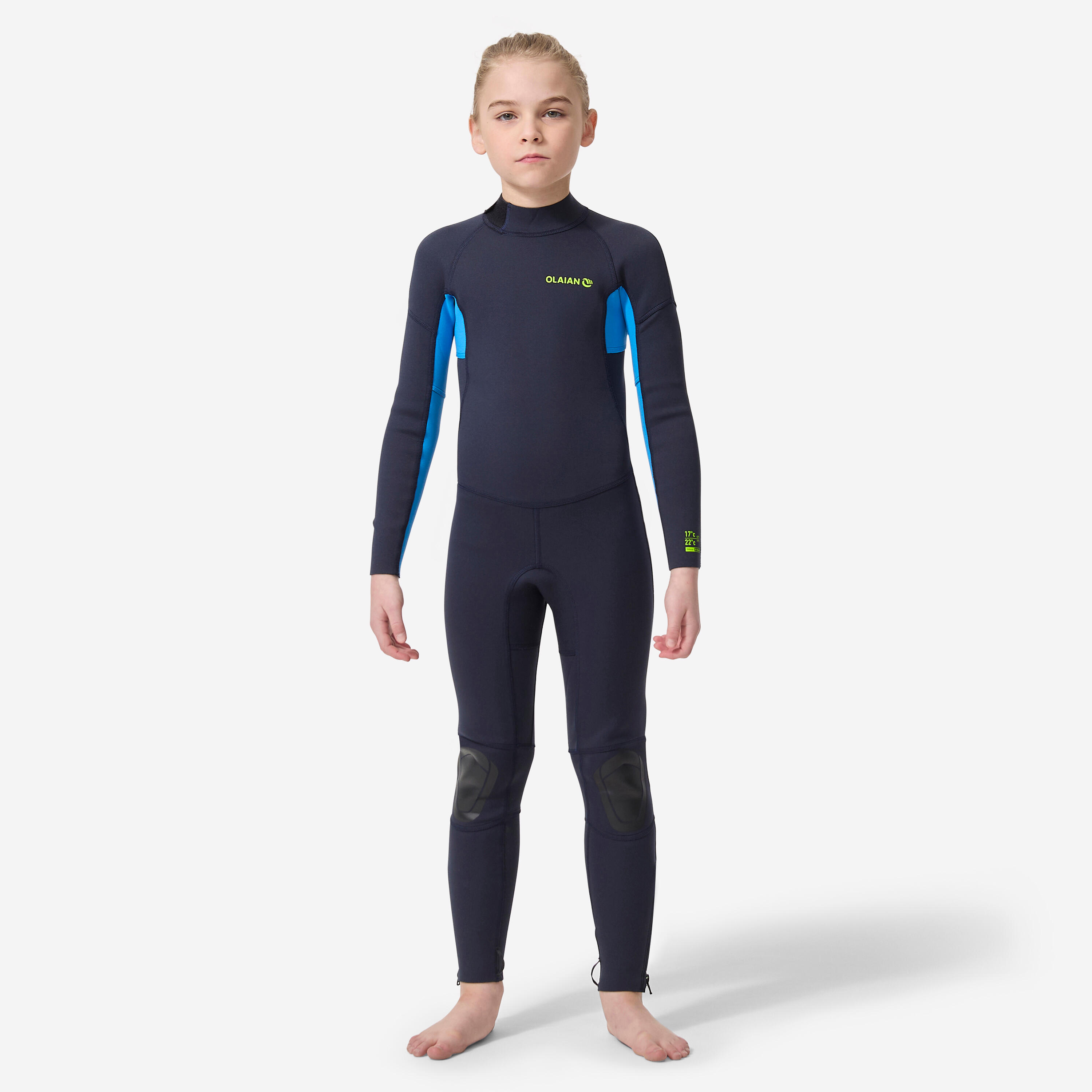 OLAIAN Neoprenanzug Surfen Kinder R?ckenrei?verschluss 100 2/2?mm dunkelblau 128 cm 8J