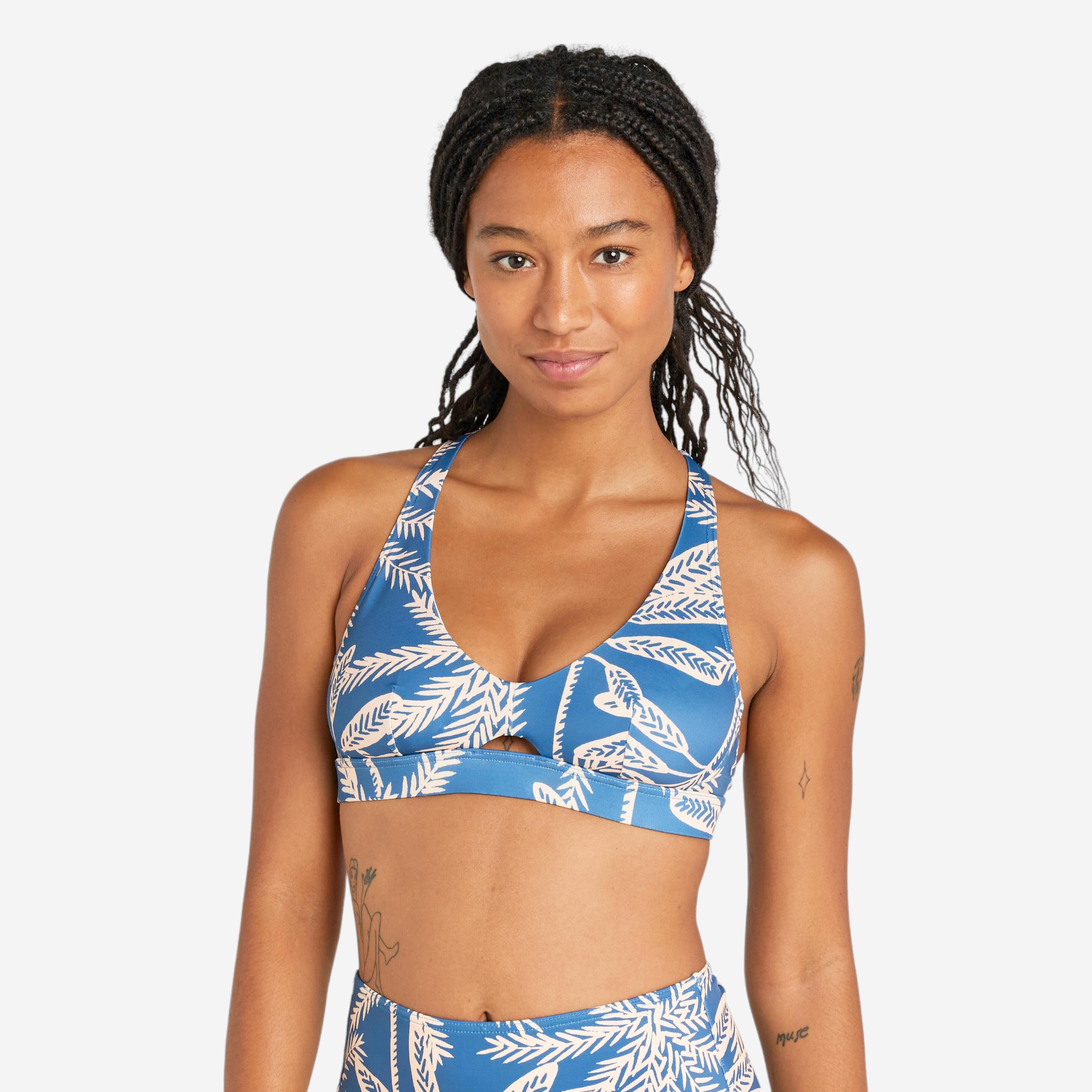 OLAIAN Bikini-Oberteil Damen Bustier - Agatha Palmer blau 80E