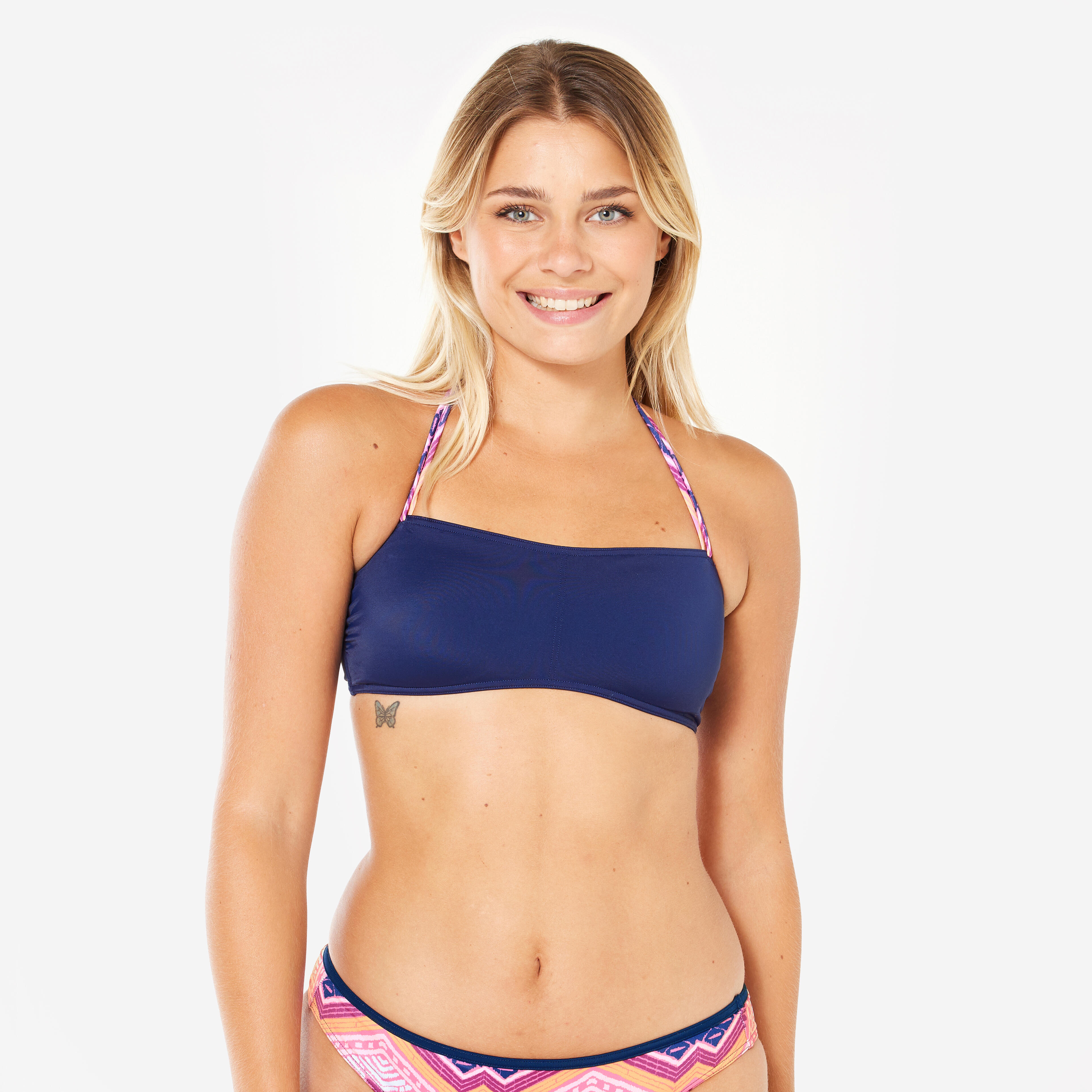 OLAIAN Bikini-Oberteil Damen Bandeau Surfen Lori blau 80D