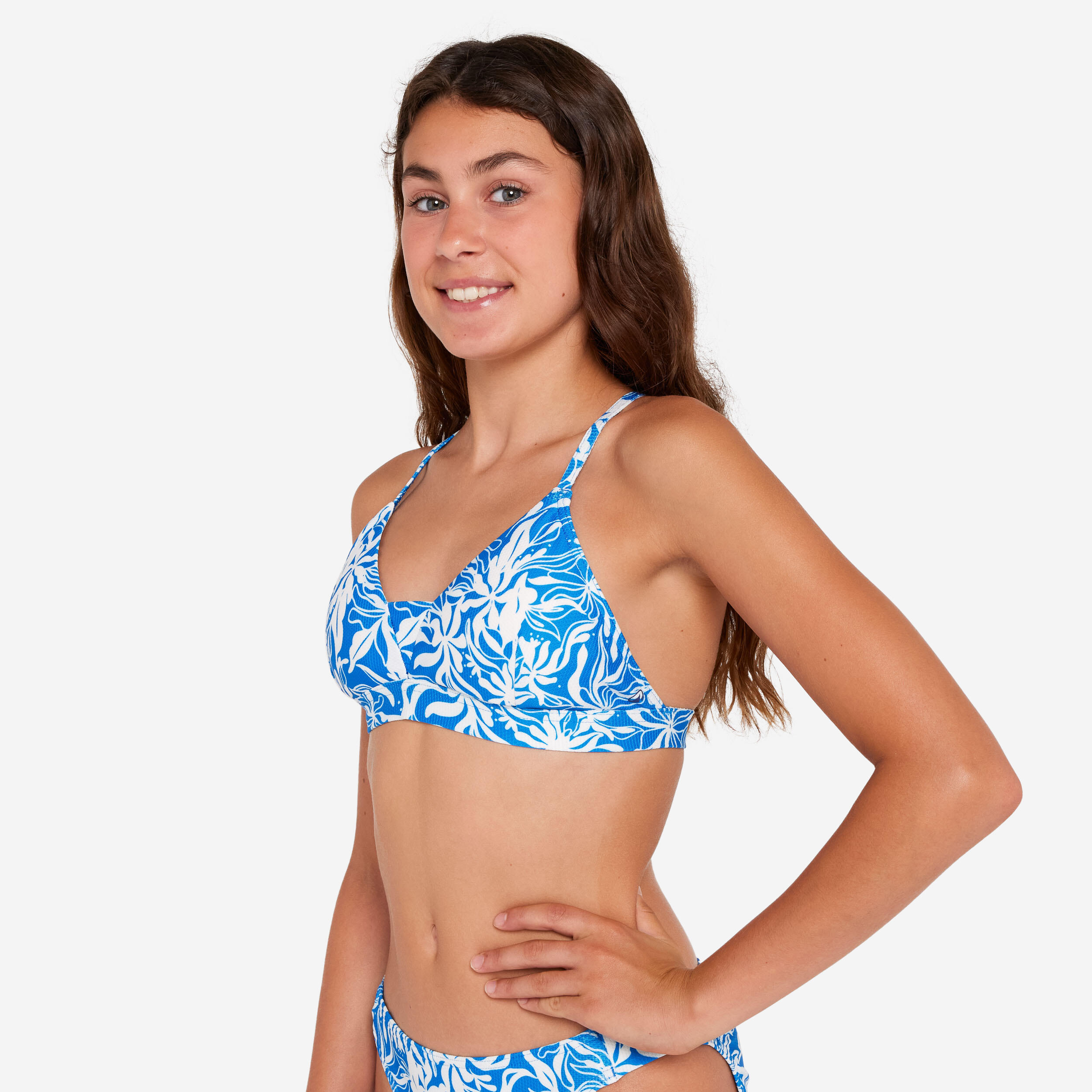 OLAIAN Bikini-Oberteil M?dchen Lizy Cobe blau/wei? 160-166cm 14-15J