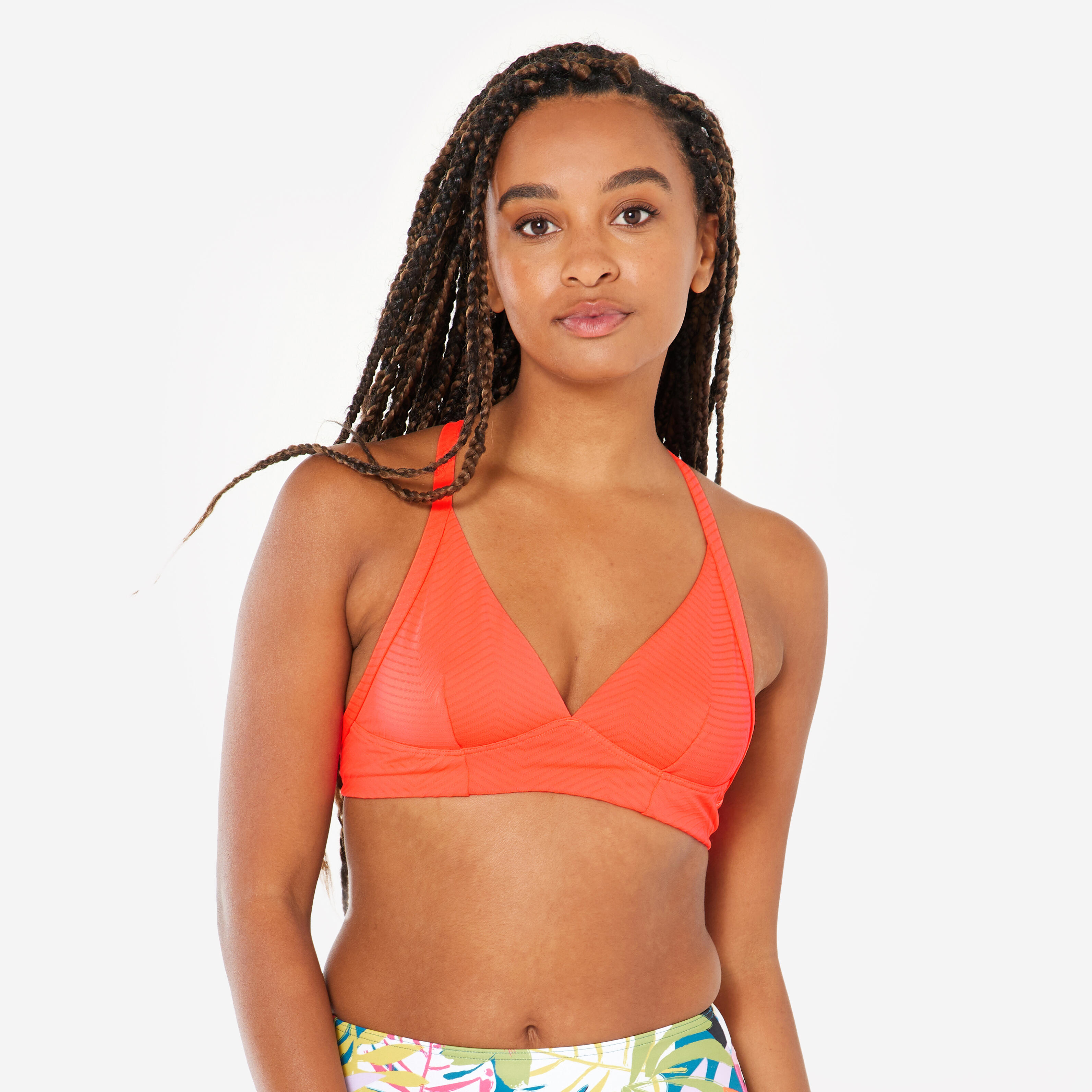OLAIAN Bikini-Oberteil Bustier Surfen Damen strukturiert Bea neon-orange 80E