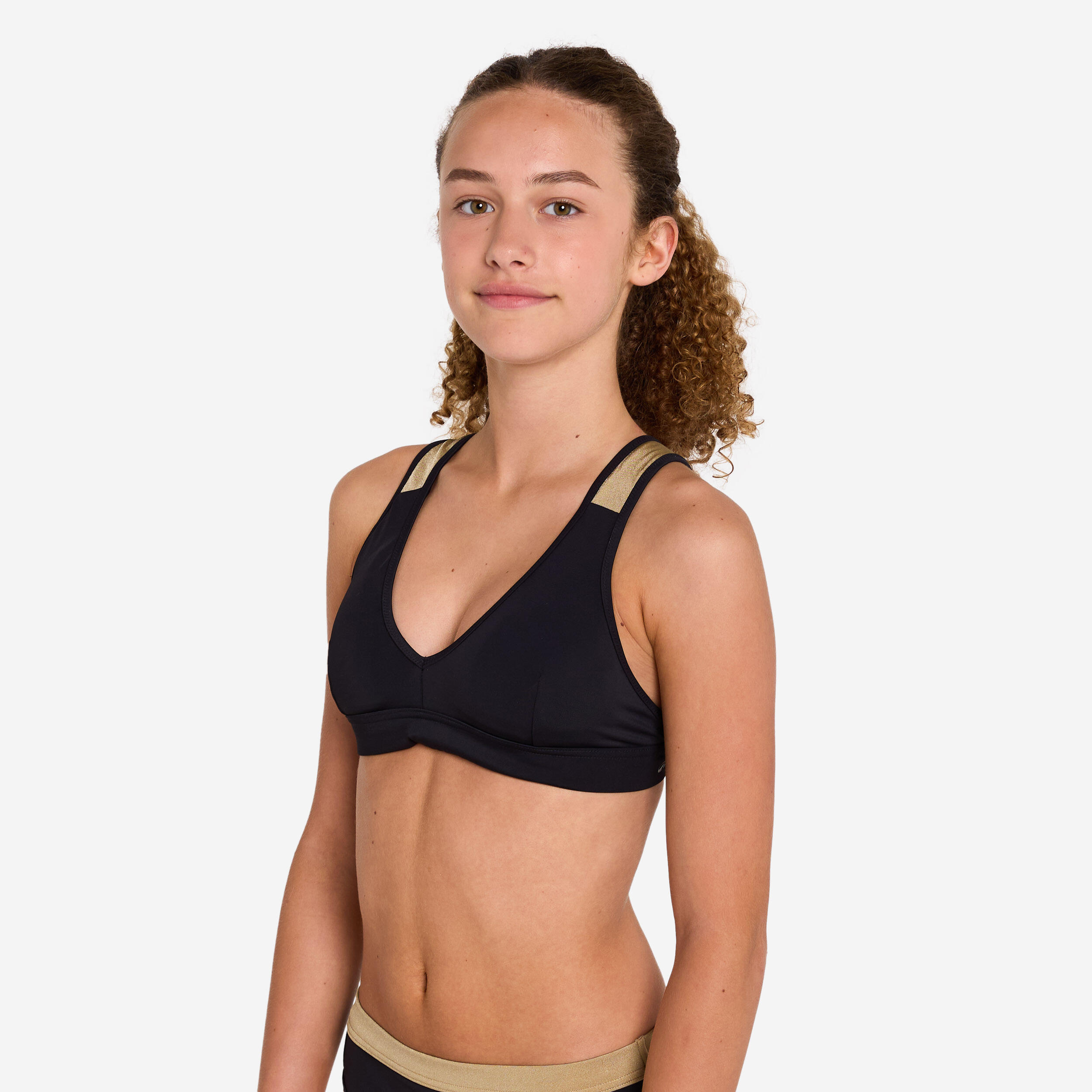OLAIAN Bikini-Oberteil M?dchen 900 Lily schwarz/gold 131-140cm 8-9J