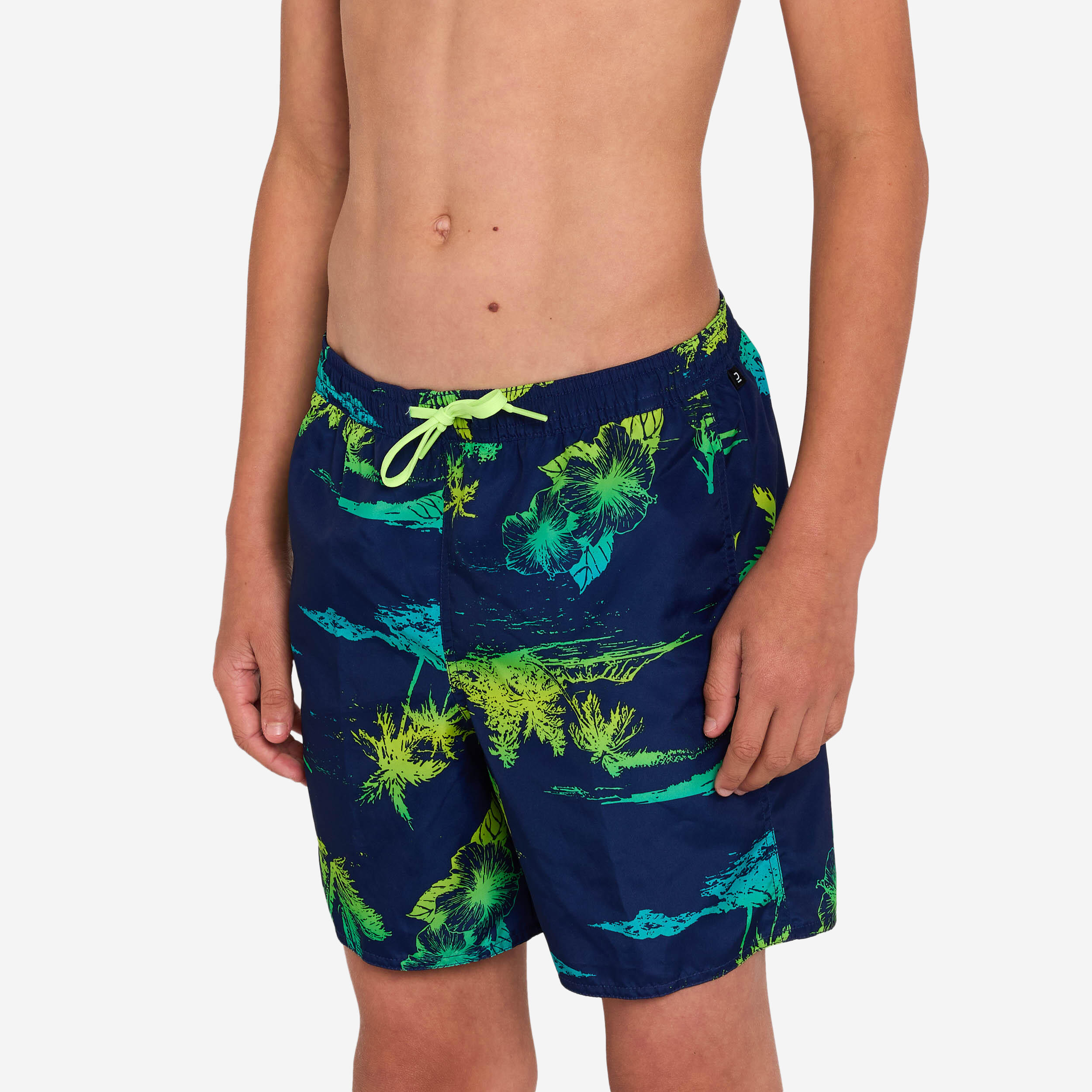 OLAIAN Boardshorts Surfen Jungen mit Taschen 100 Stories dunkelblau 141-150cm 10-11J