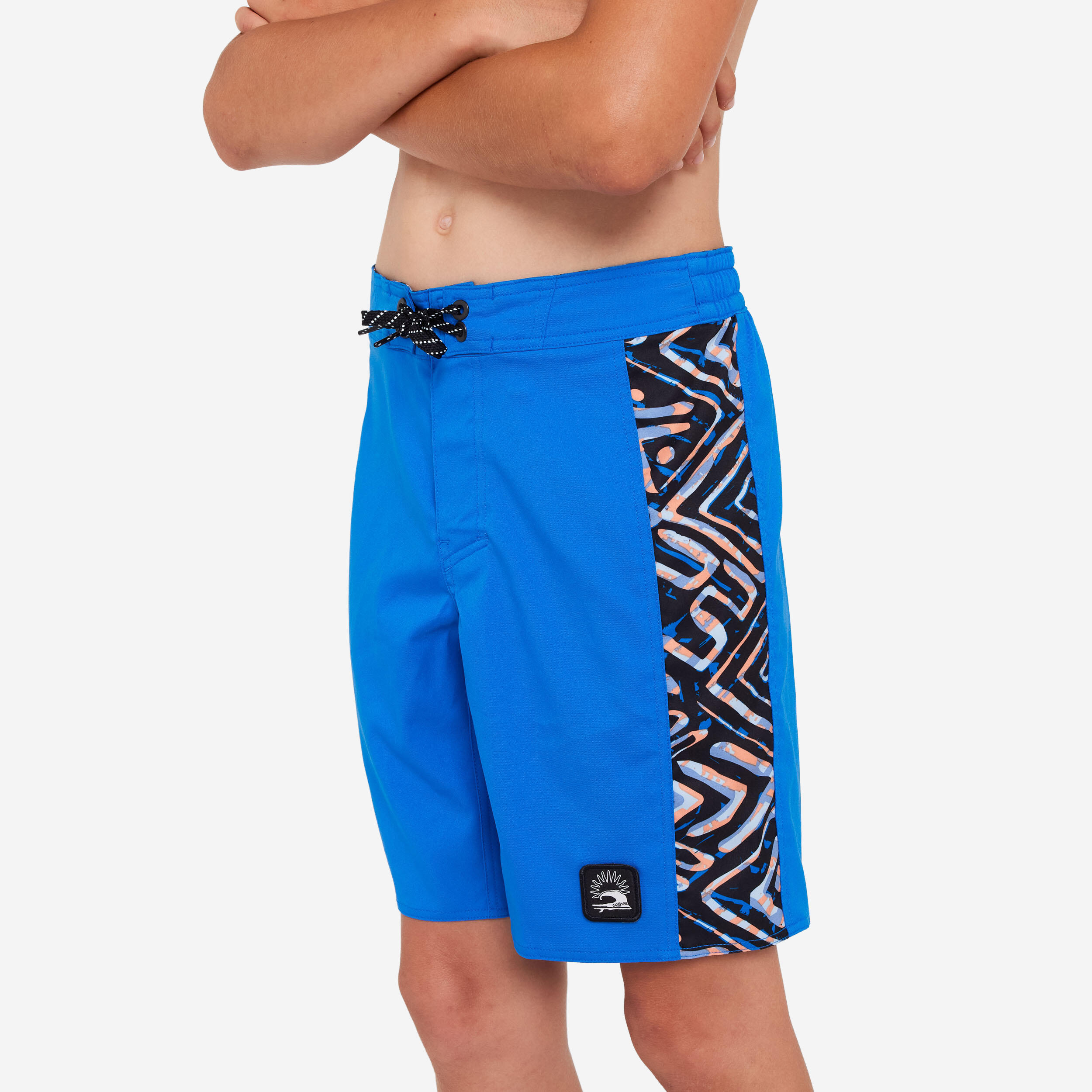 OLAIAN Boardshorts Surfen Jungen 900 Band blau 151-160cm 12-13J