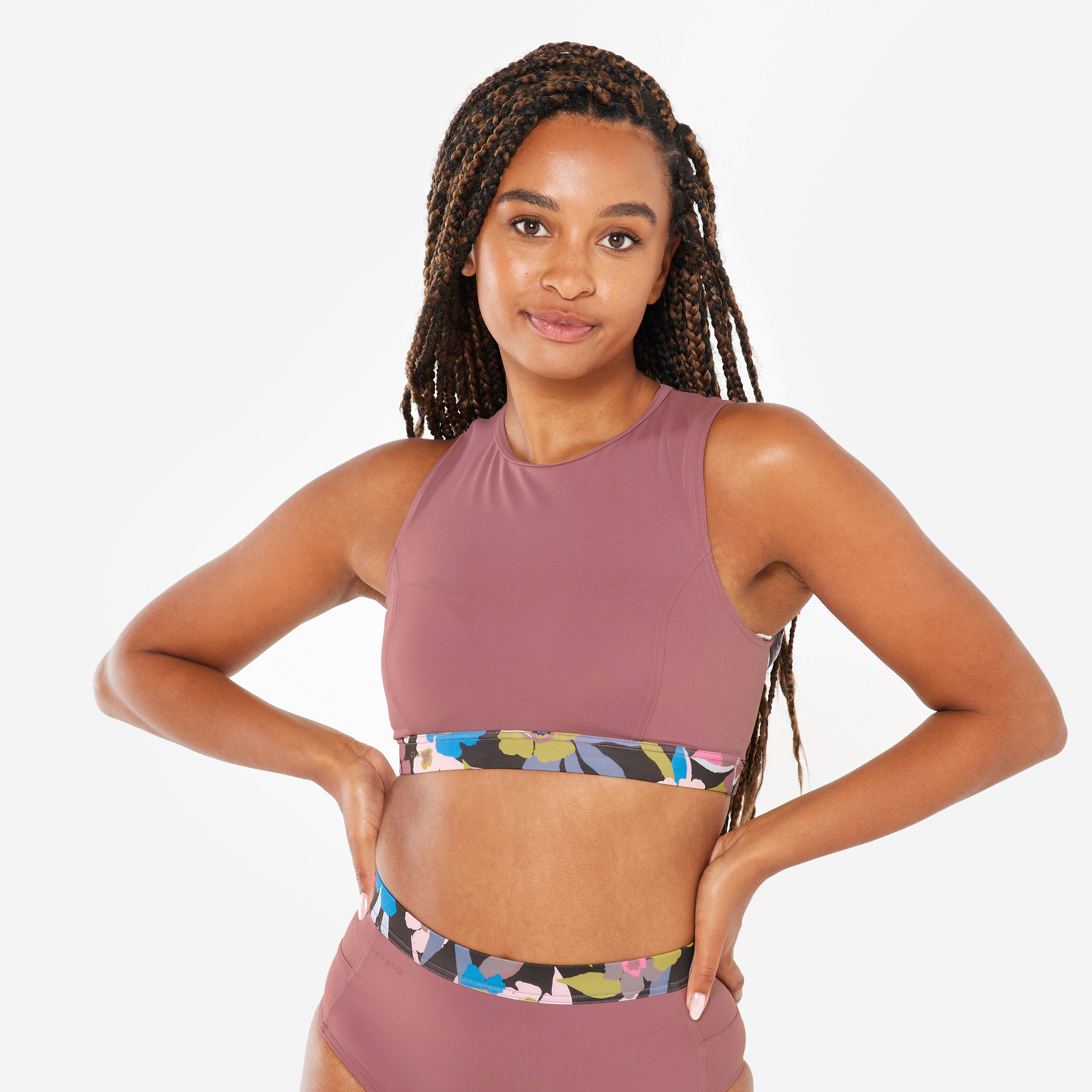 OLAIAN Bikini-Oberteil Bustier Damen - Carla violett/rosa 80E