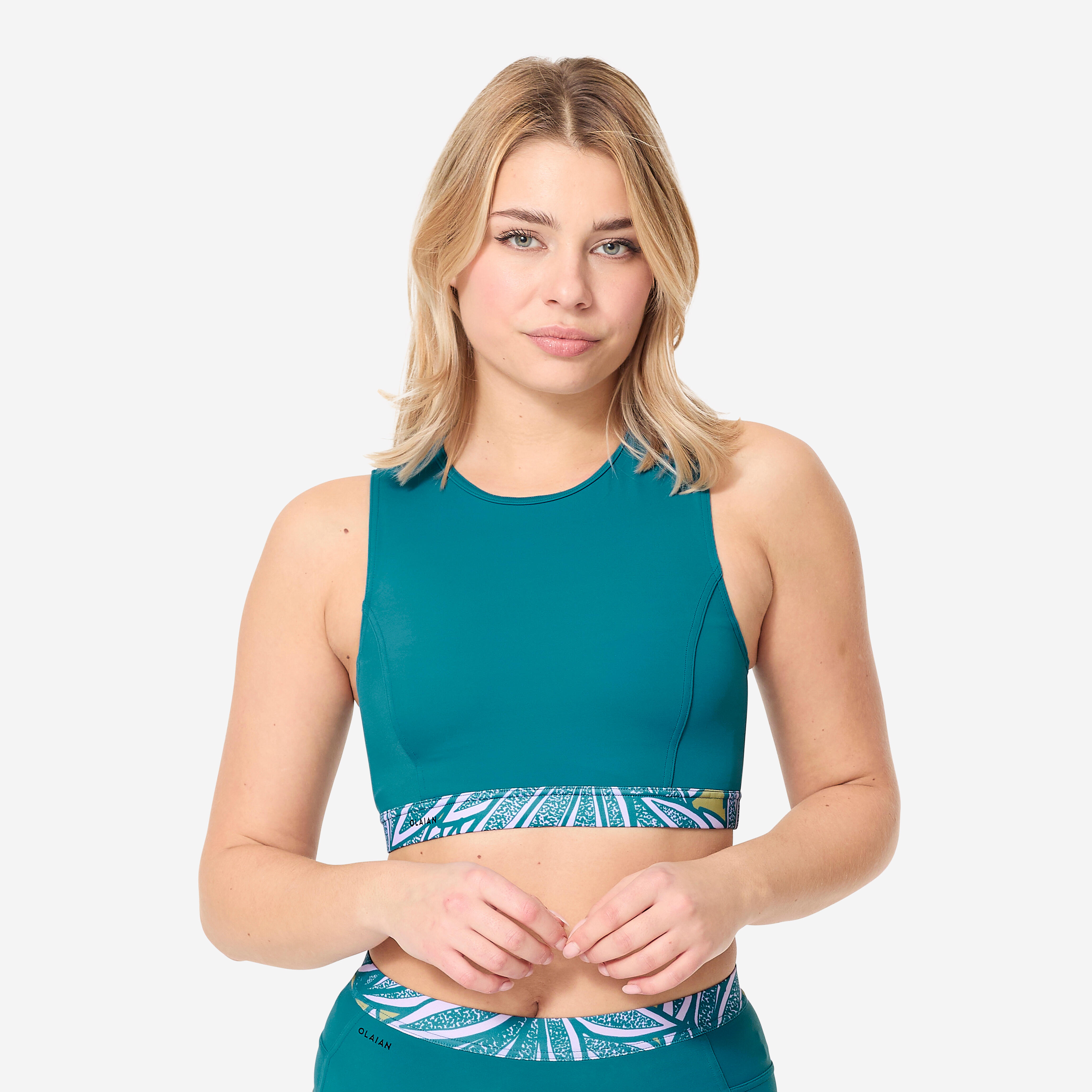 OLAIAN Bikini-Oberteil Damen Bustier bedeckend Carla petrolblau 80D