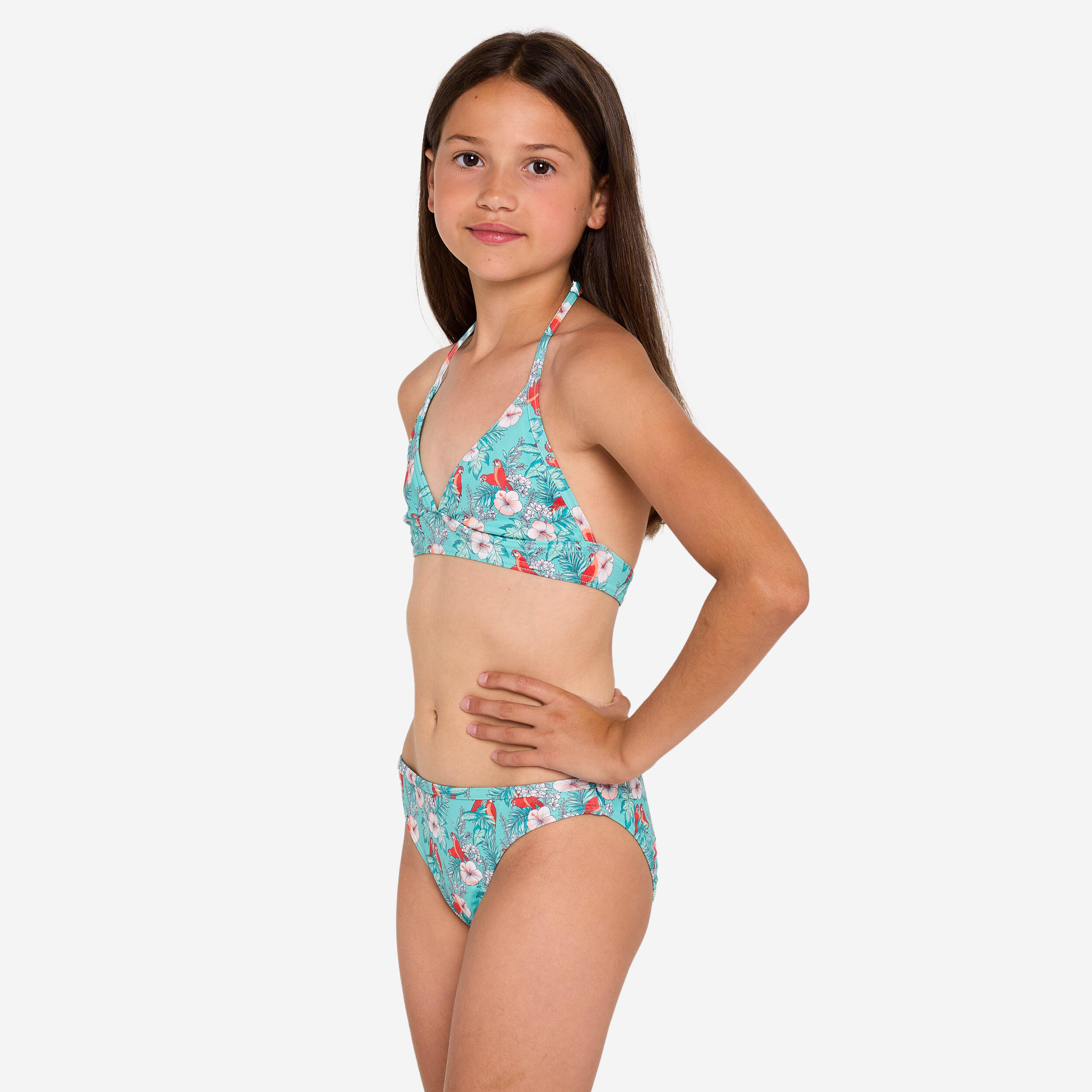 OLAIAN Bikini-Set Surfen M?dchen Tali t?rkis/gebl?mt 141-148cm 10-11J