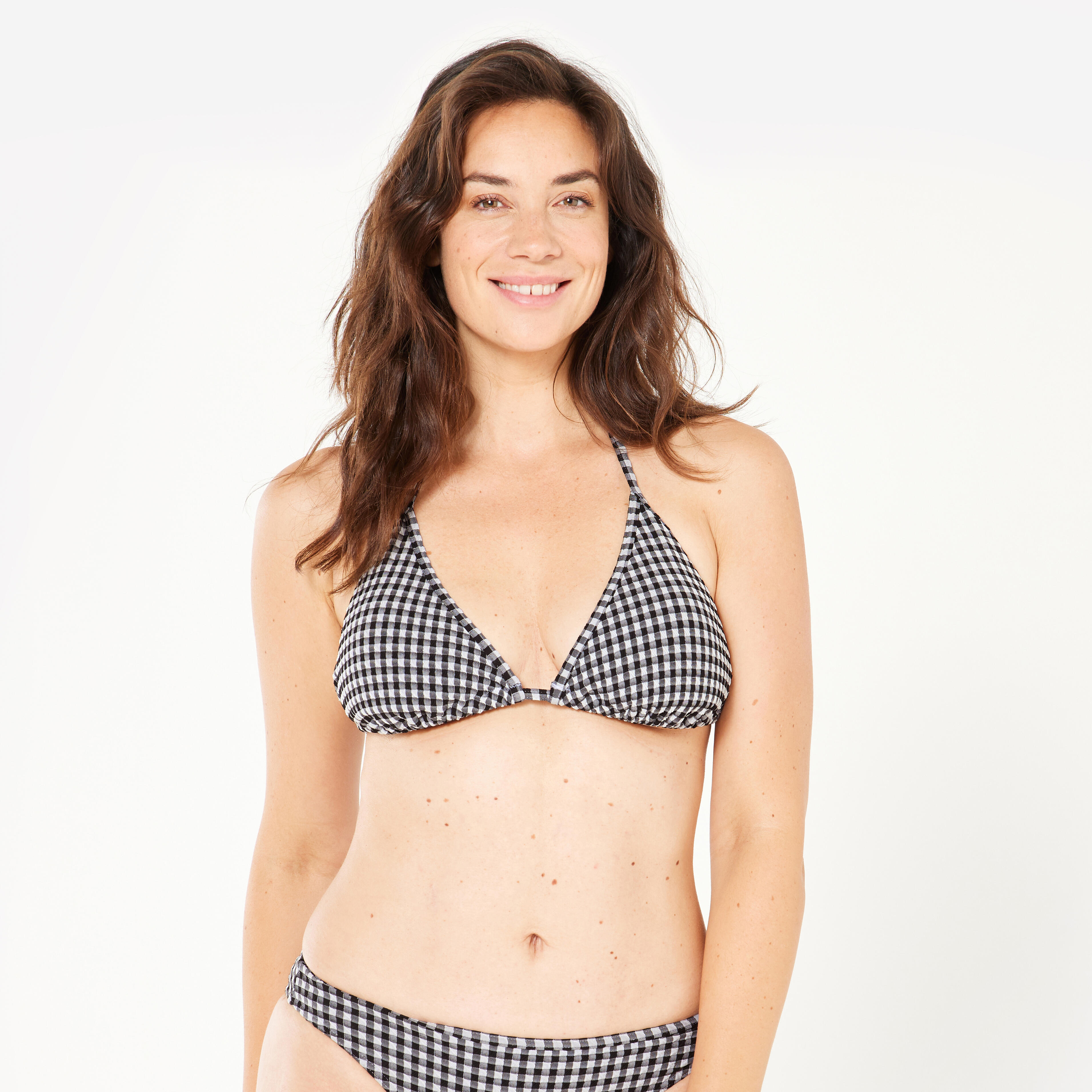 OLAIAN Bikini-Oberteil Damen Triangel strukturiert Mae Vichy DE 42 / FR 44