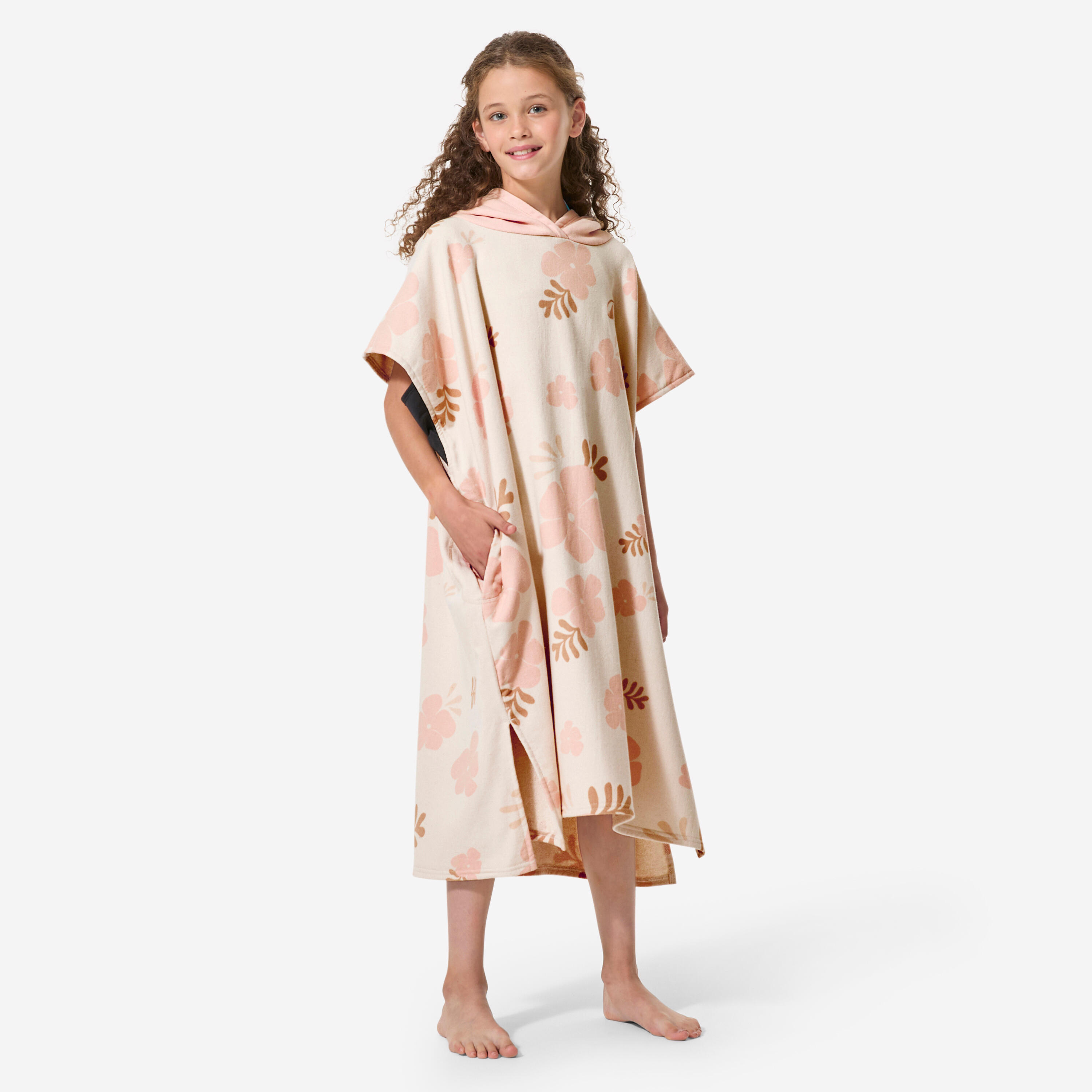 Decathlon Surf-Poncho Kinder 135–160 cm 550 Lighty beige No Size