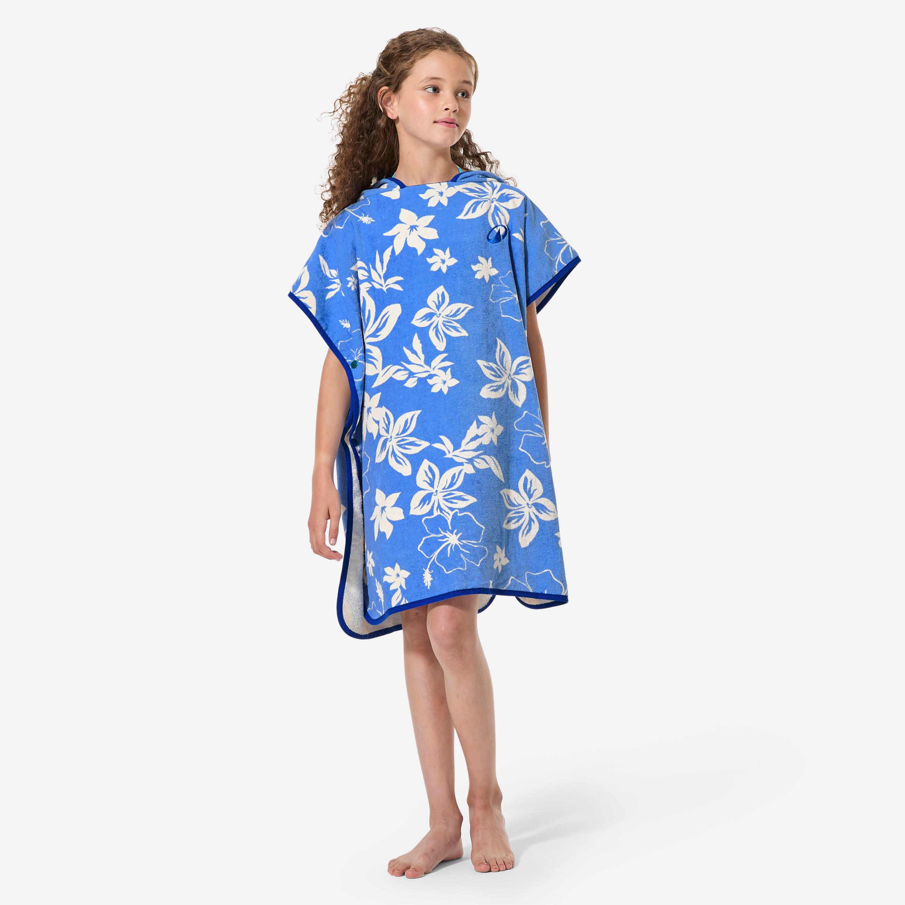 Decathlon Surf-Poncho Kinder 110–135 cm 500 Biscus blau No Size