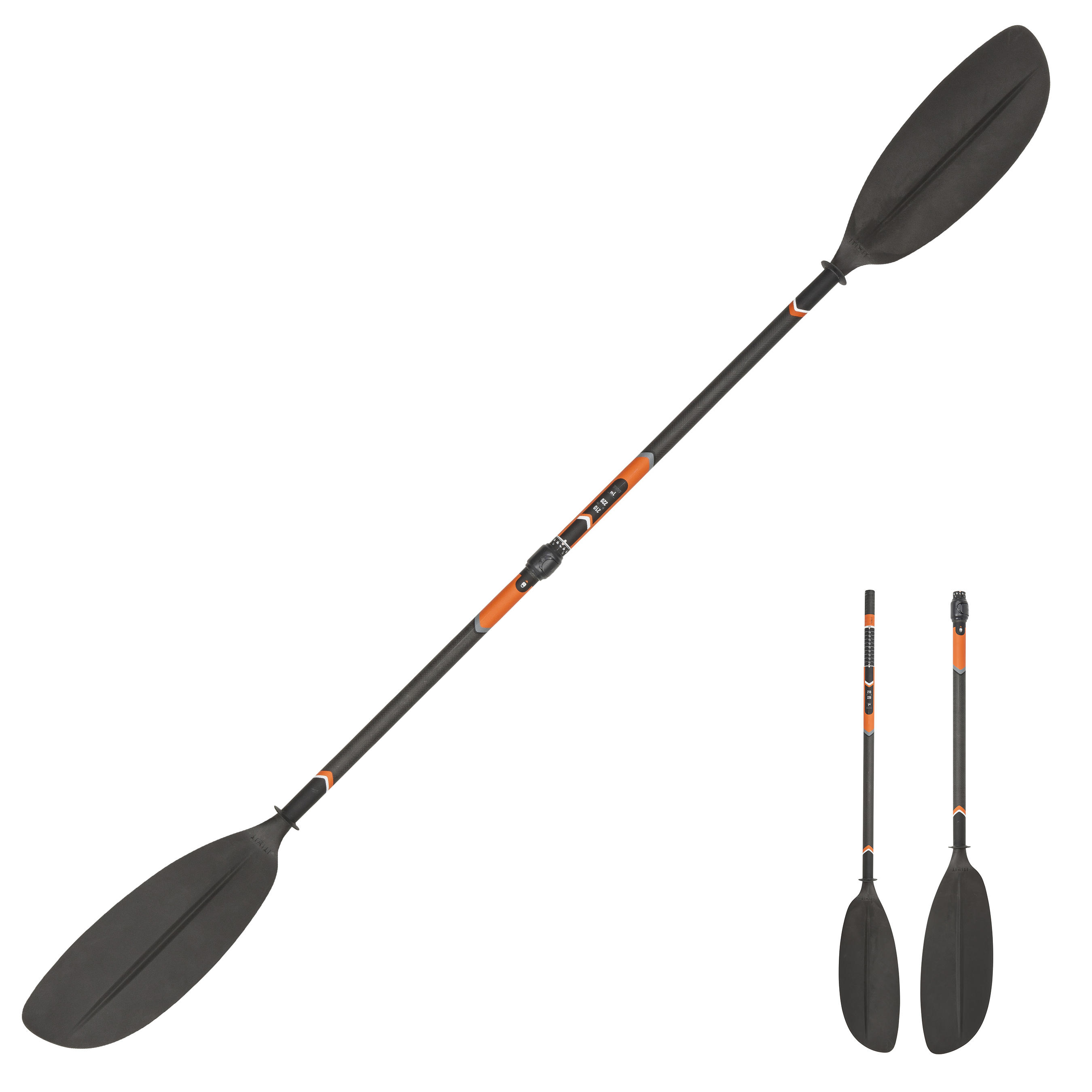 ITIWIT Kajakpaddel Carbon zweiteilig zerlegbar und verstellbar 210–220 cm - X500 No Size