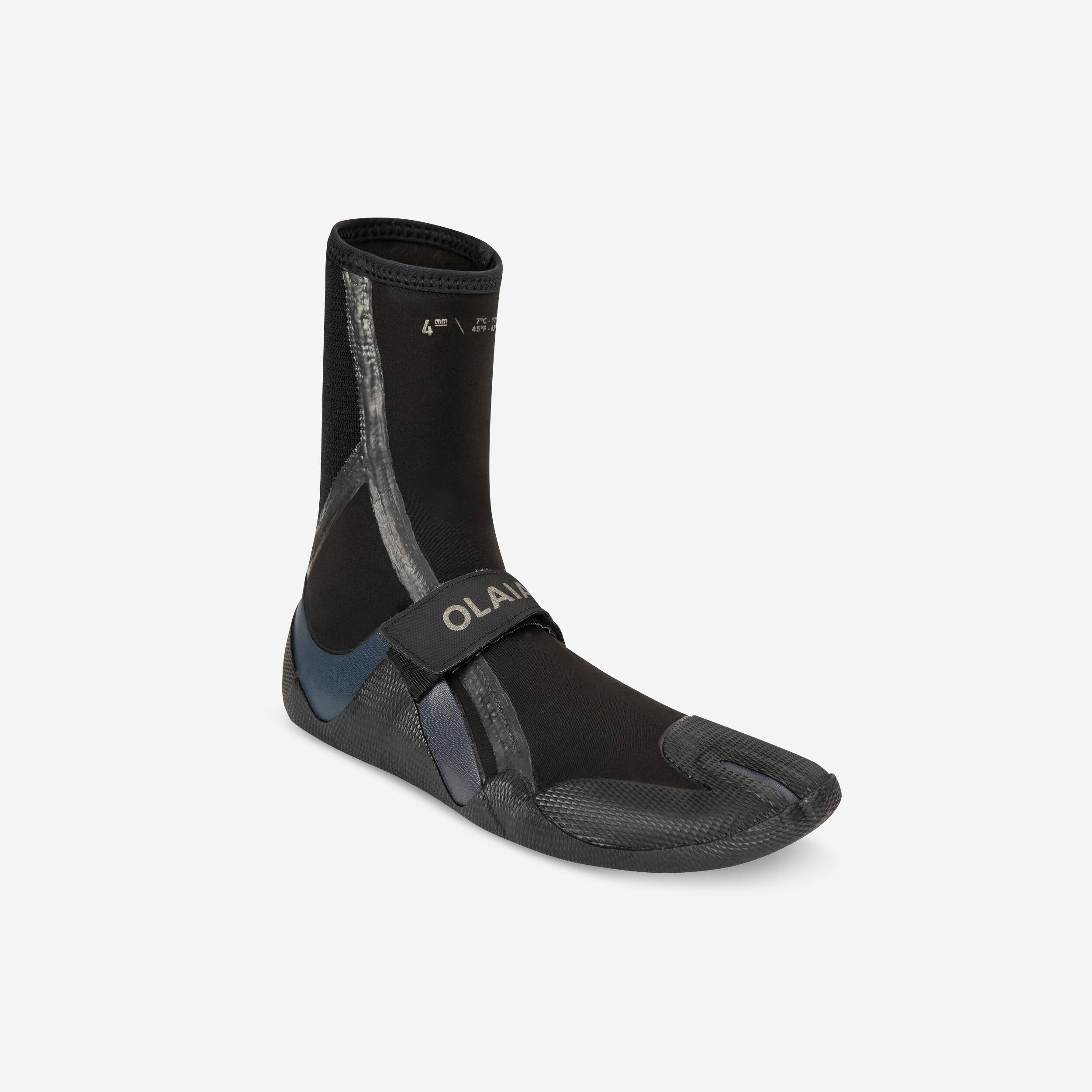 OLAIAN Neoprenschuhe Surfen 900 Neopren 4?mm schwarz/grau 47/48