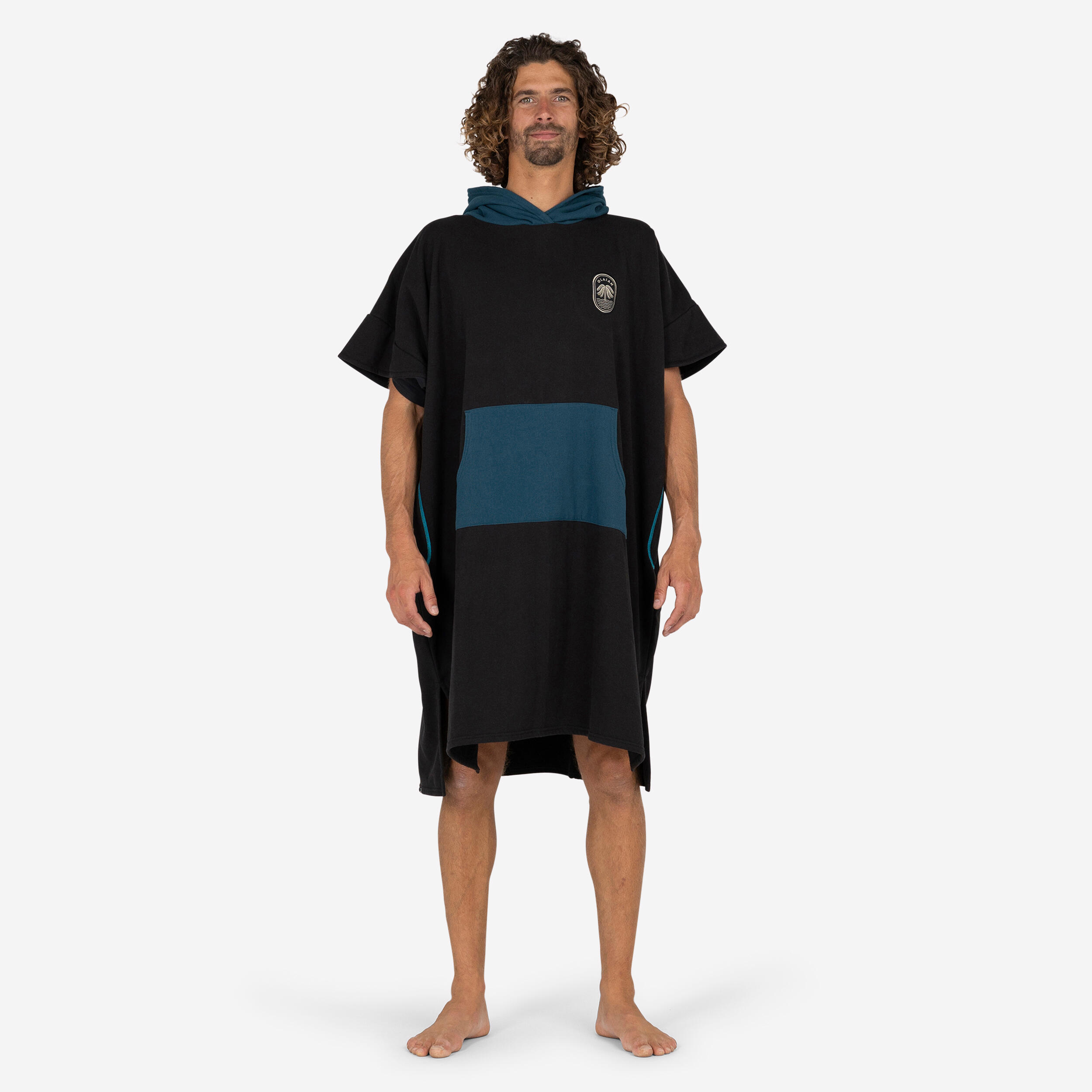 OLAIAN Surf-Poncho Damen/Herren 500 schwarz