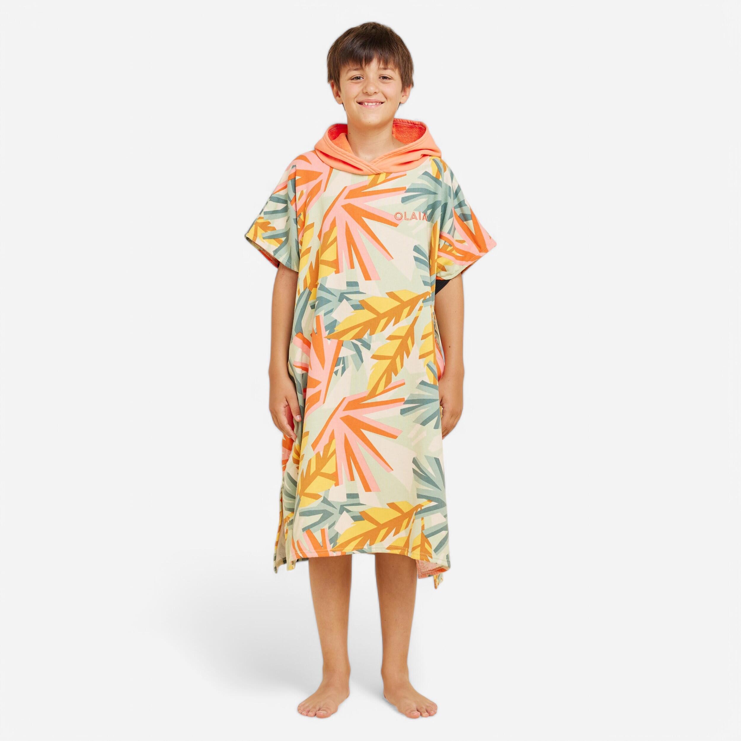 OLAIAN Surf-Poncho Kinder 550 Jungle 135-160?cm koralle