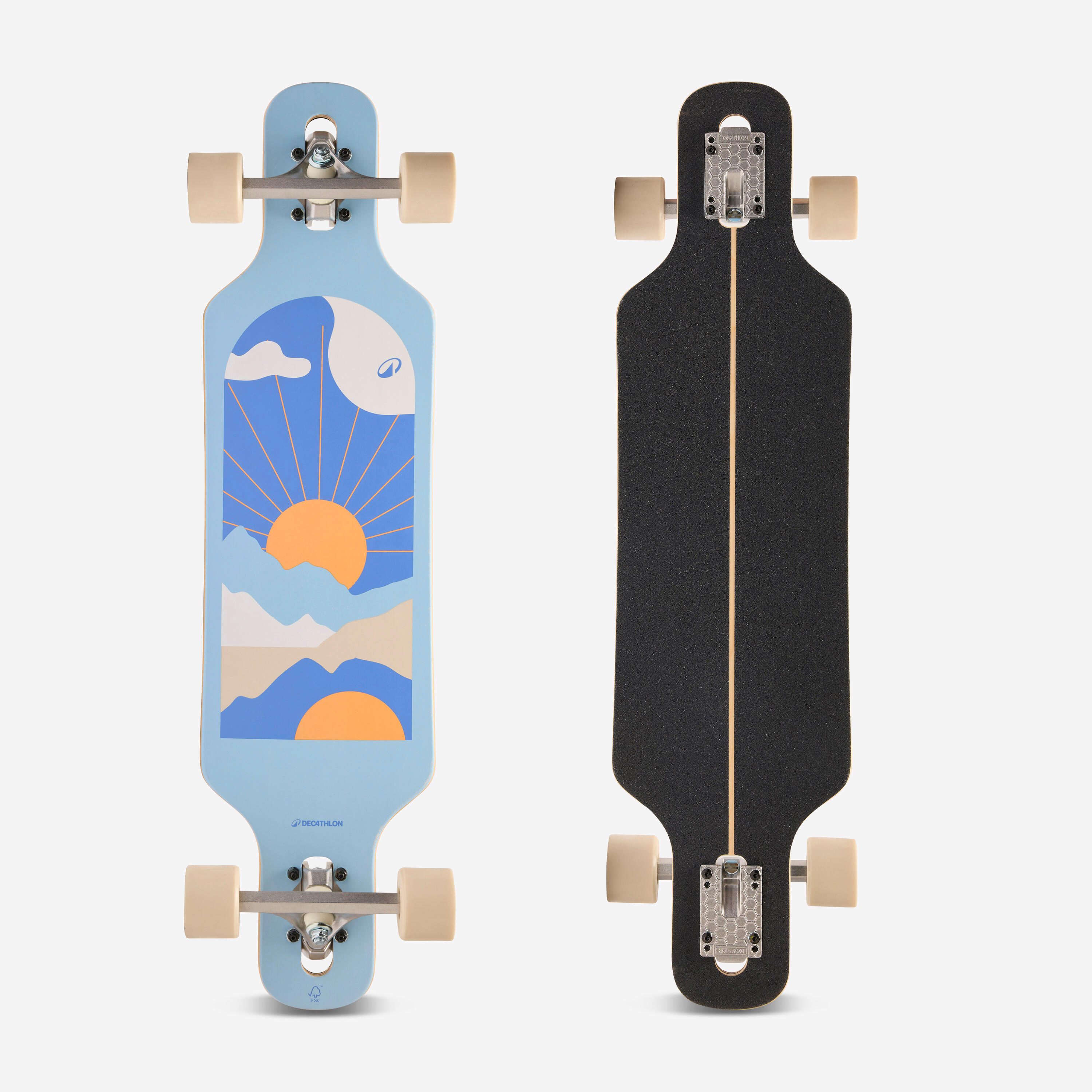 Decathlon Longboard Einsteiger - Drop 100 Mini Sunrise