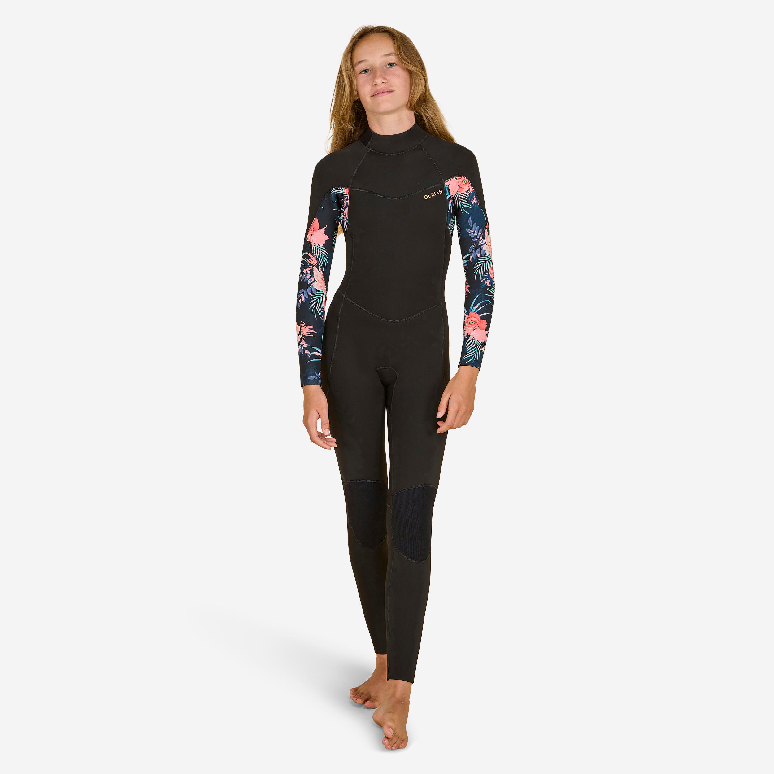 OLAIAN Gebraucht - Neoprenanzug Surfen M?dchen R?ckenrei?verschluss 500 4/3?mm schwar... - SEHR GUT