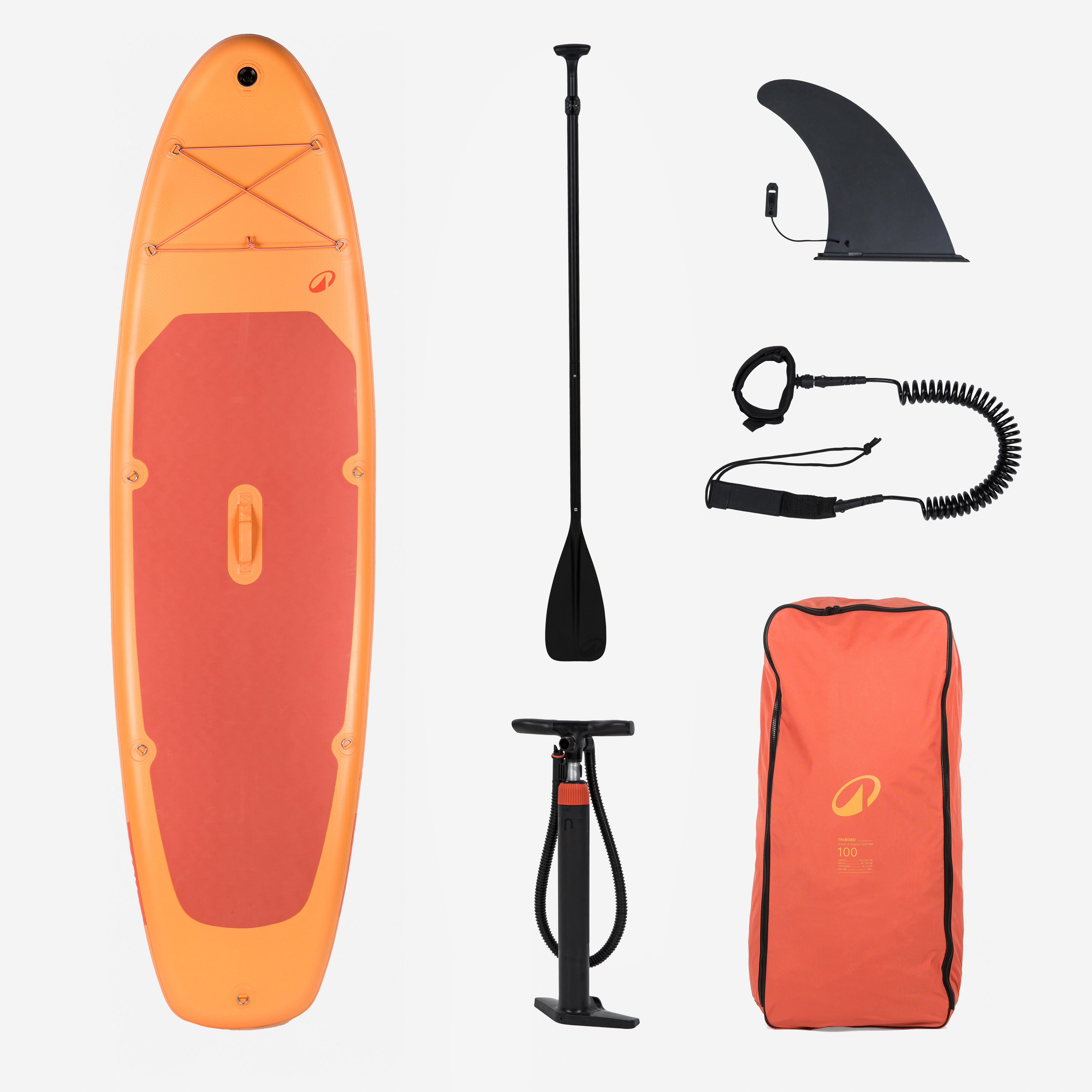 ITIWIT Gebraucht - SUP Set Stand up Paddle aufblasbar 10'6 Limited Edition - 100 orange - GUT