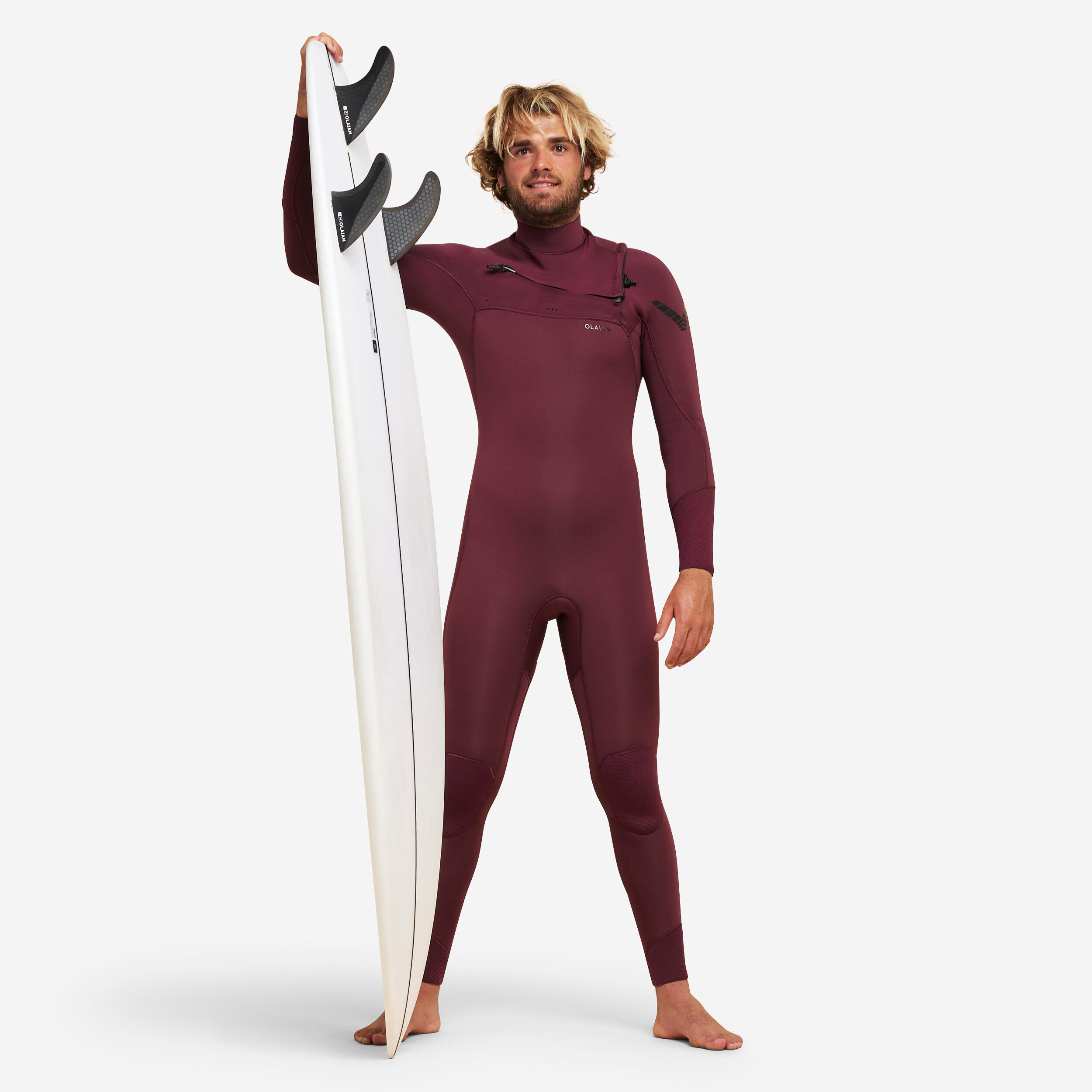 OLAIAN Neoprenanzug Surfen Herren 4/3mm - 900 bordeaux