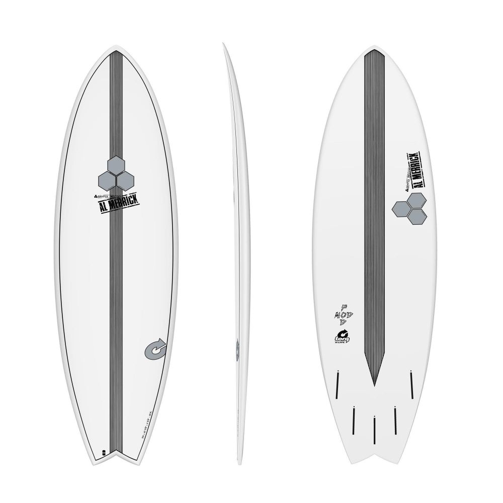 Surfboard CHANNEL ISLANDS X-lite Pod Mod 6.2 weiss