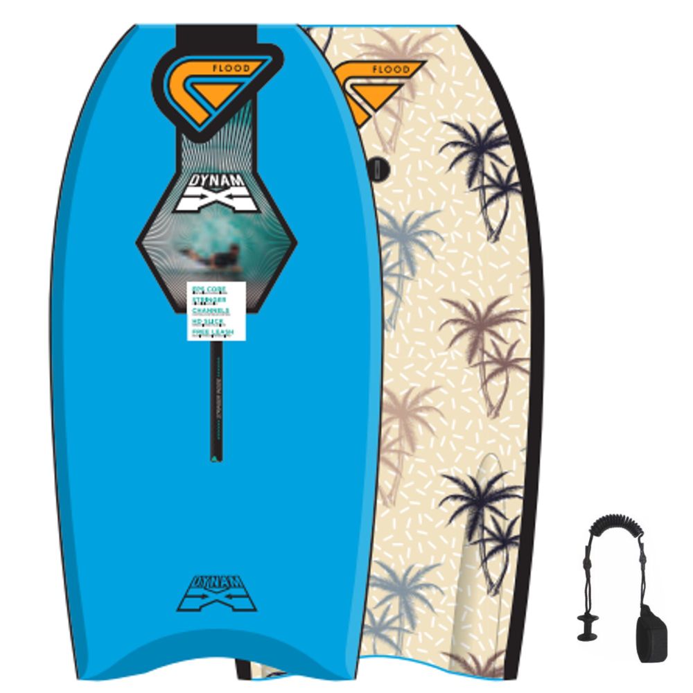 FLOOD Bodyboard Dynamx Stringer 41 Blau Palm FLOOD Bodyboard Dynamx Stringer 41 Blau Palm