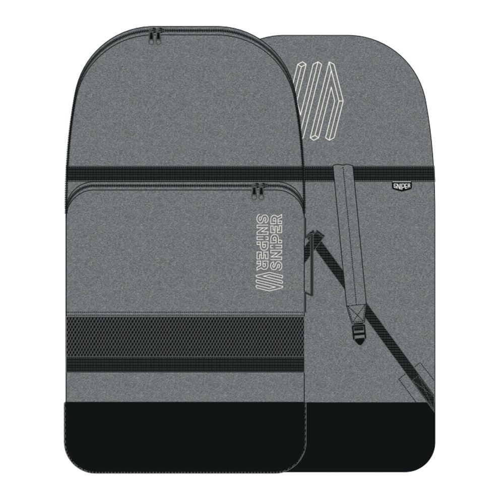 SNIPER Bodyboard Tasche Single Cover Deluxe Grau